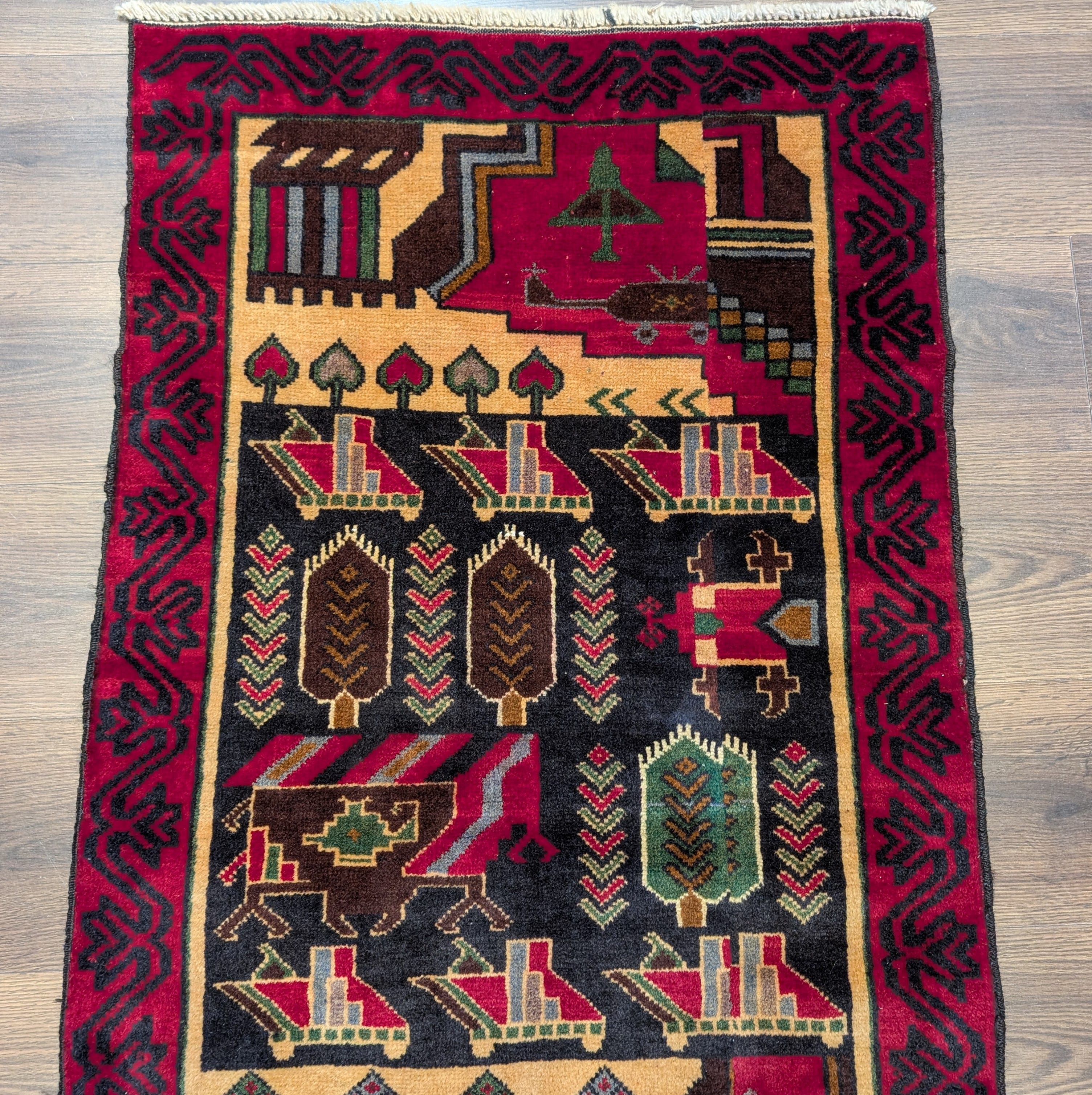 Afghan Rug 2.5 x 4.5, Baluch Rug, Tribal Rug, Handmade, Wool, New - Jewel Rugs