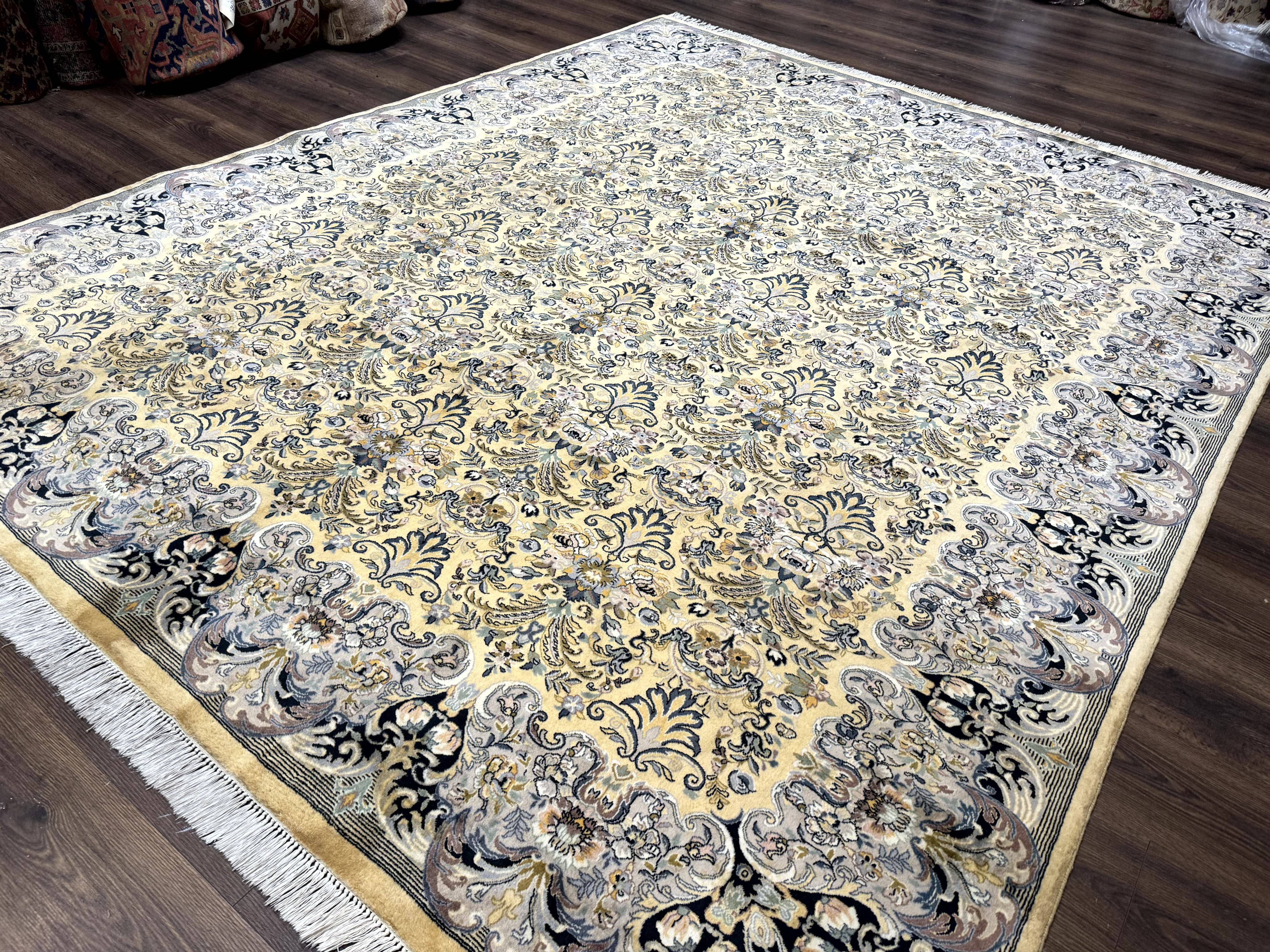 Pak Persian Rug 8x10, Allover Pattern, Fine 225 KPSI, Cream - Jewel Rugs