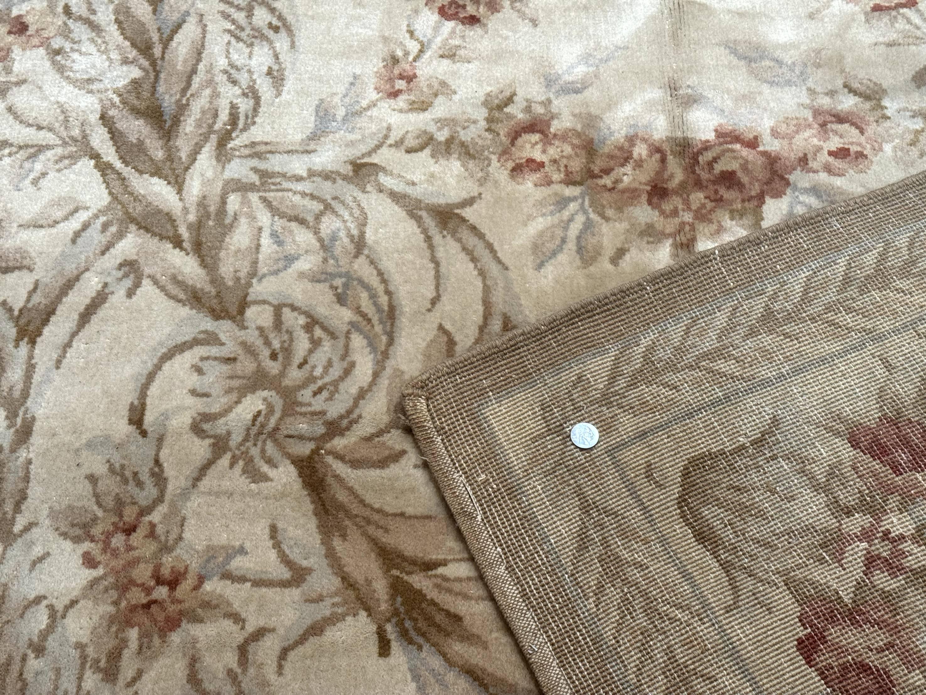 Chinese Aubusson Wool Rug 10x14, European Design, Thick Wool Pile - Jewel Rugs