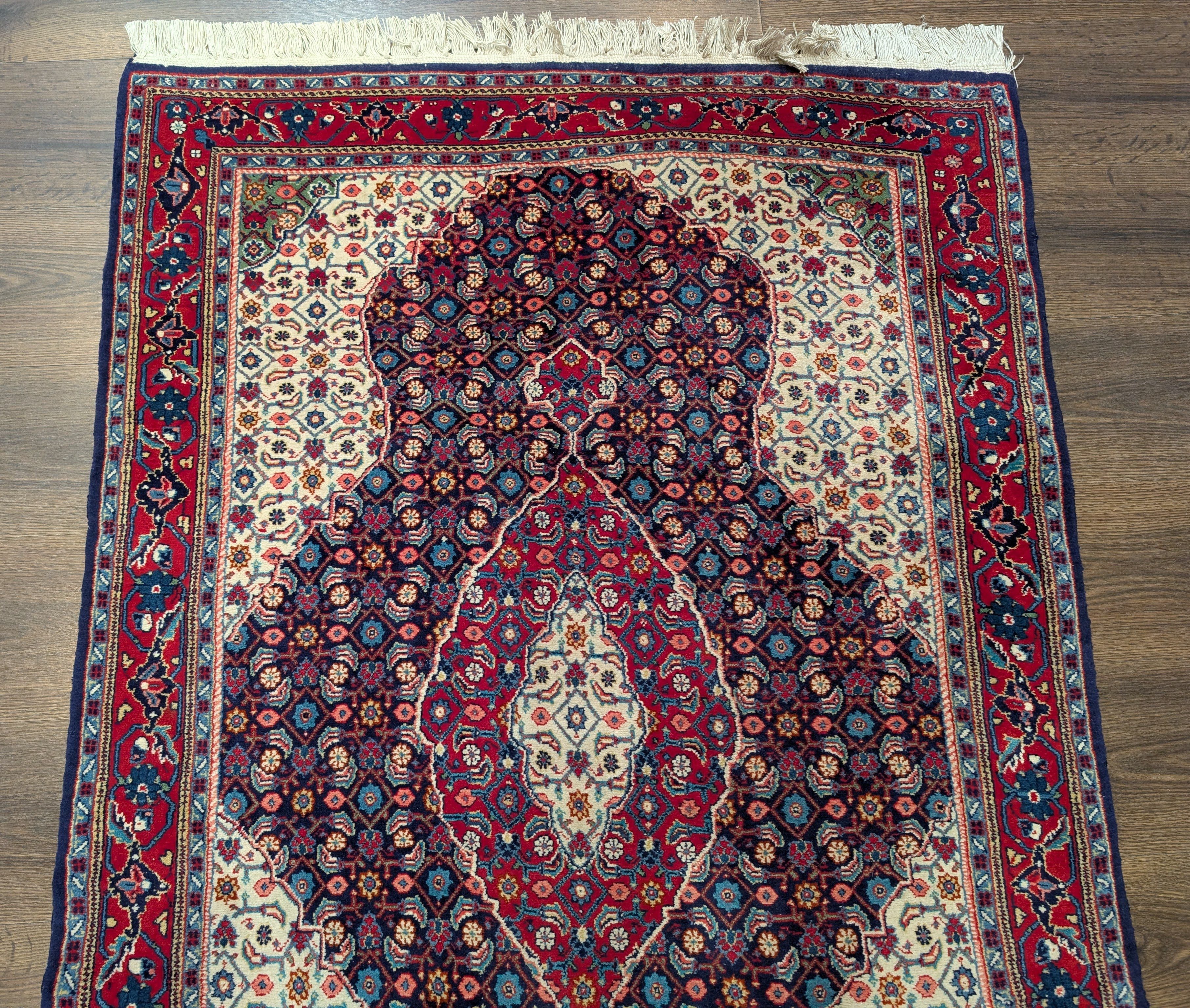 Persian Bidjar Rug 3.6 x 5.5, Navy Blue, Fine 210 KPSI, Hand Knotted - Jewel Rugs
