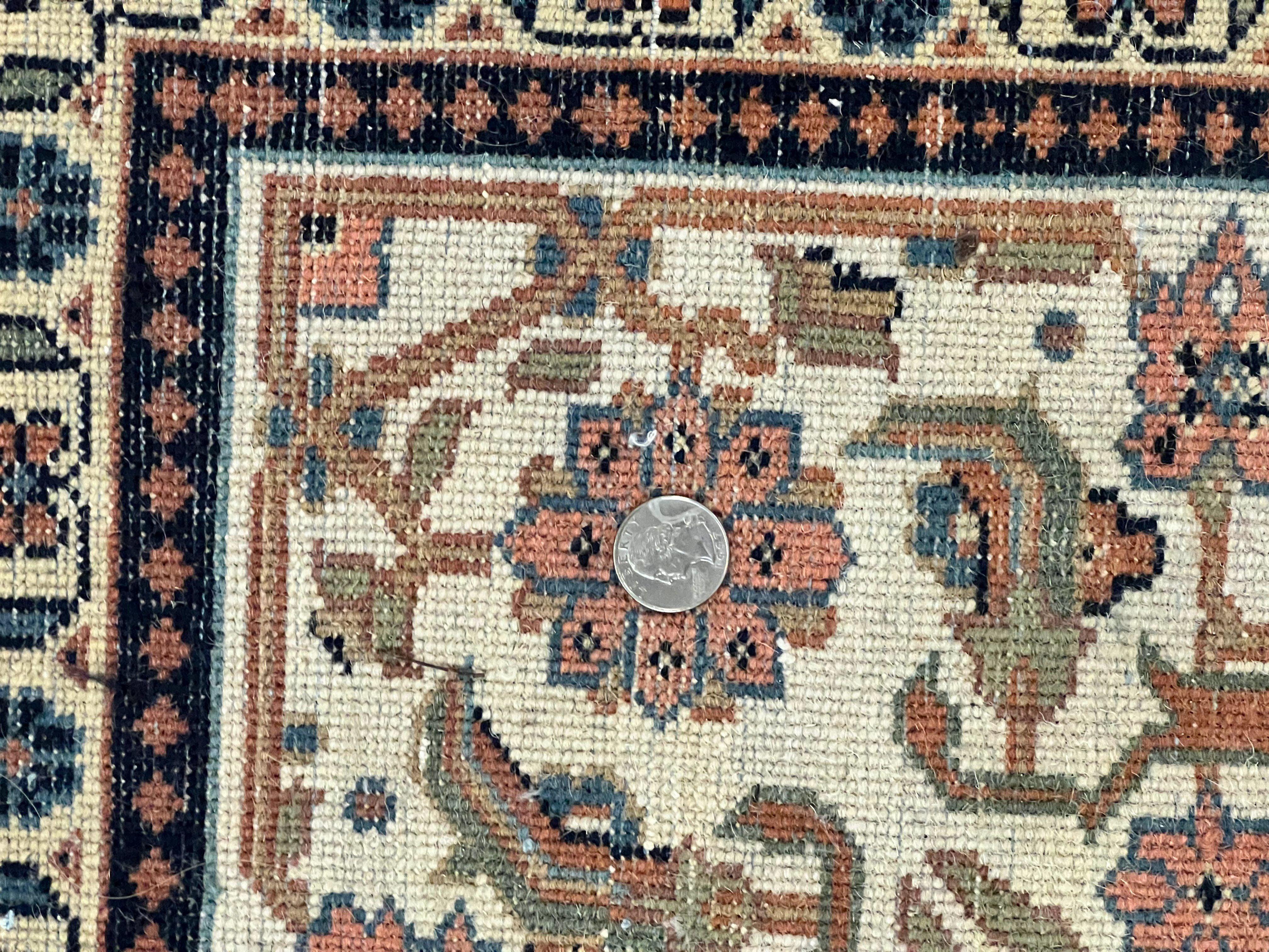 Indo Persian Bidjar Rug 6x10, Vintage Handmade Wool Carpet, Allover Pattern - Jewel Rugs