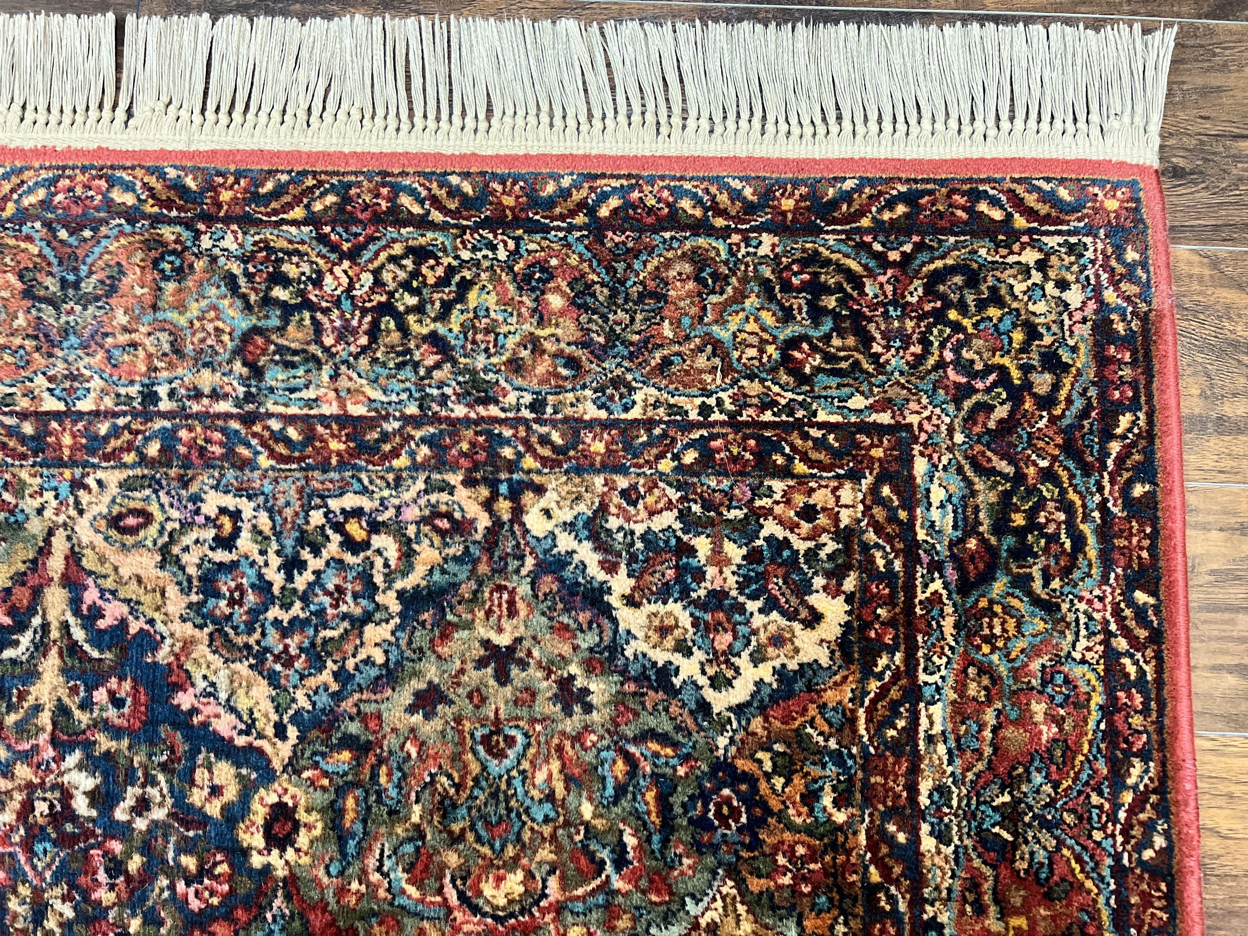 Karastan Multicolor Panel Kirman Rug #717, Wool Karastan Rug 5.9 x 9, Vintage Multipanel Kirman, Original Karastan Collection 700 Series - Jewel Rugs