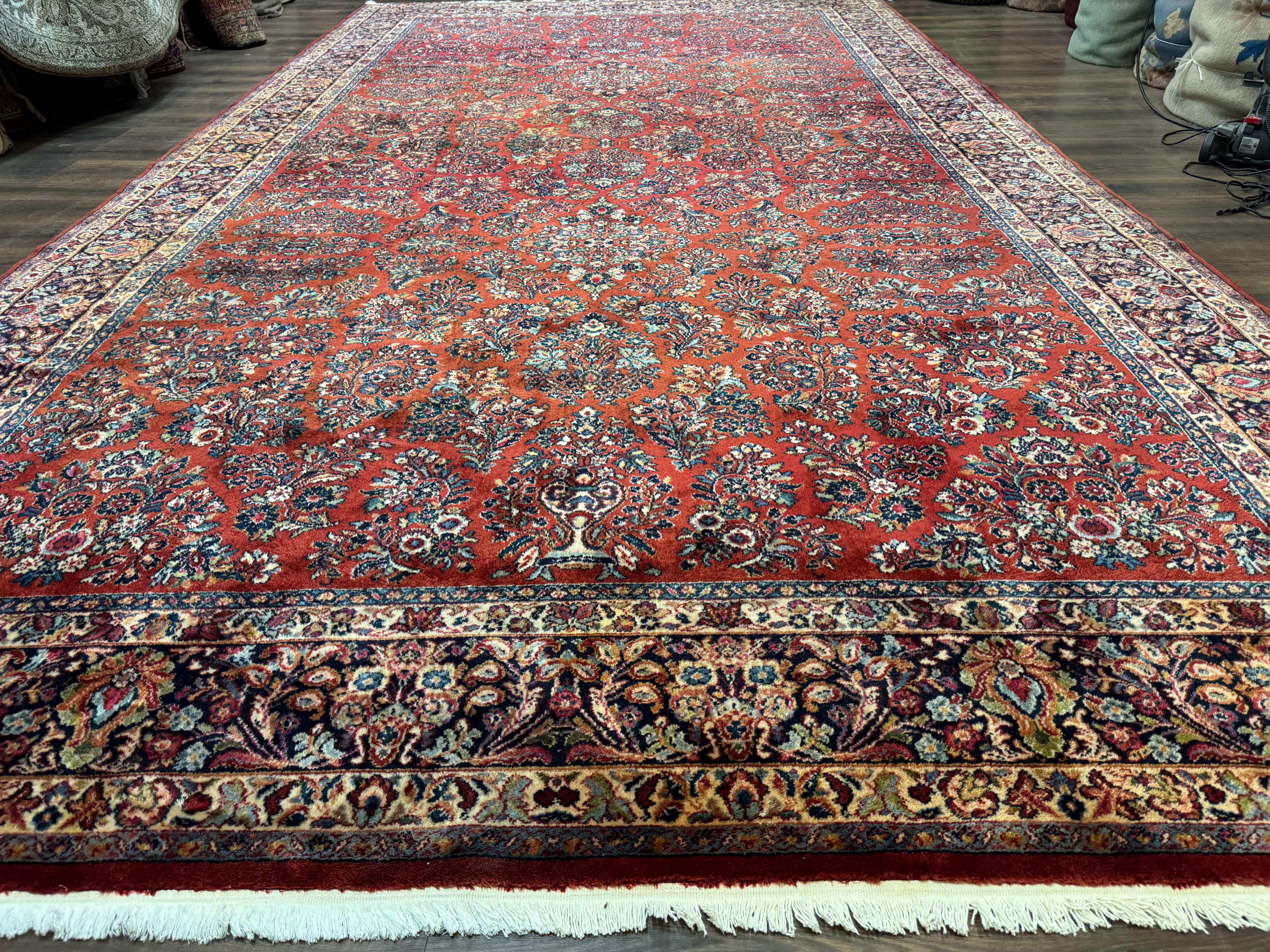 10x18 Karastan Sarouk Rug #785, Wool Large Palace Sized Vintage Karastan Carpet - Jewel Rugs