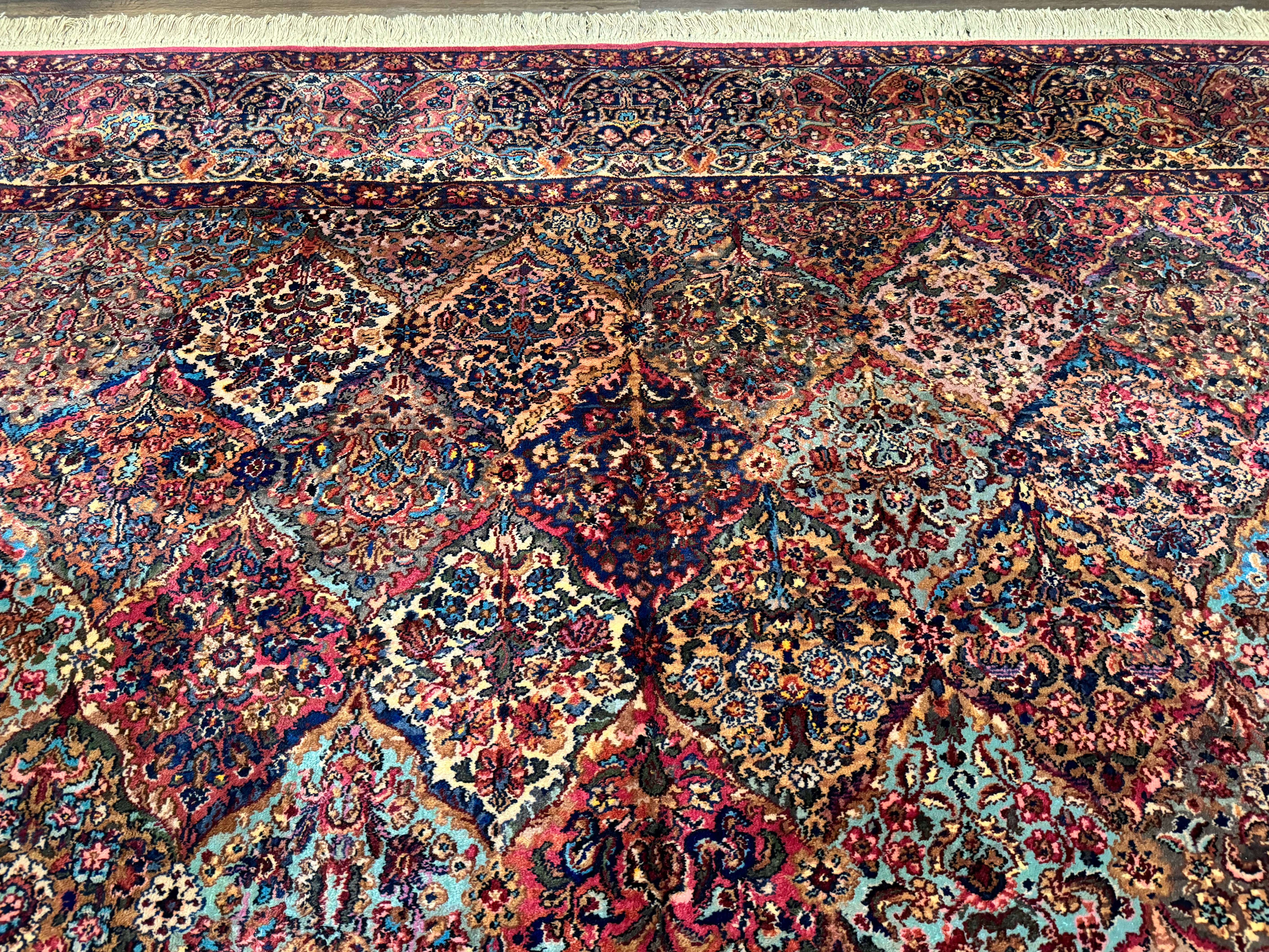 12x16 Karastan Multicolor Panel Kirman Rug #717, Rare Palace Size Wool Original 700 Series - Jewel Rugs