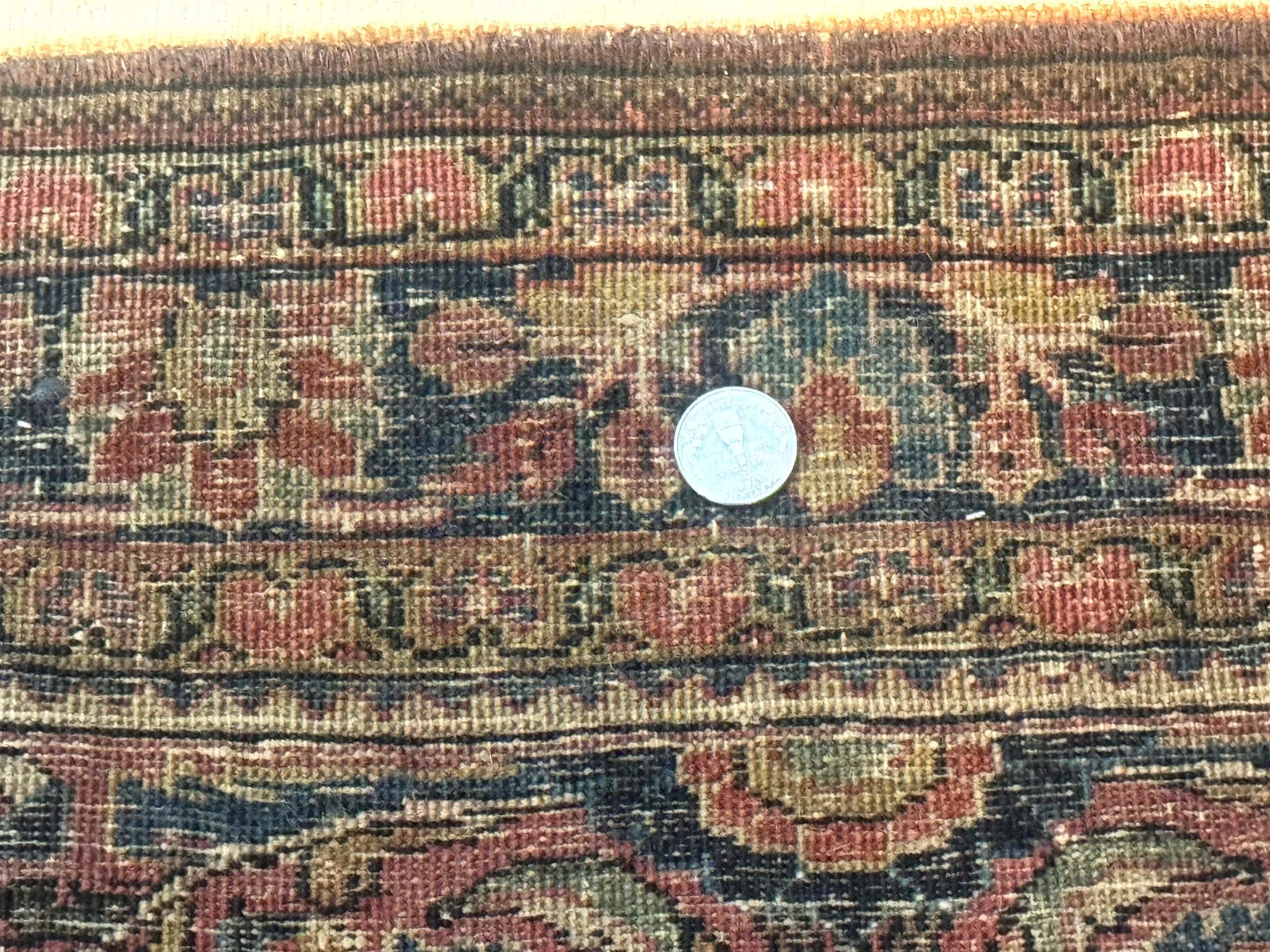 Antique Persian Sarouk Rug 3.6 x 5, Red, 1920s Persian Carpet - Jewel Rugs