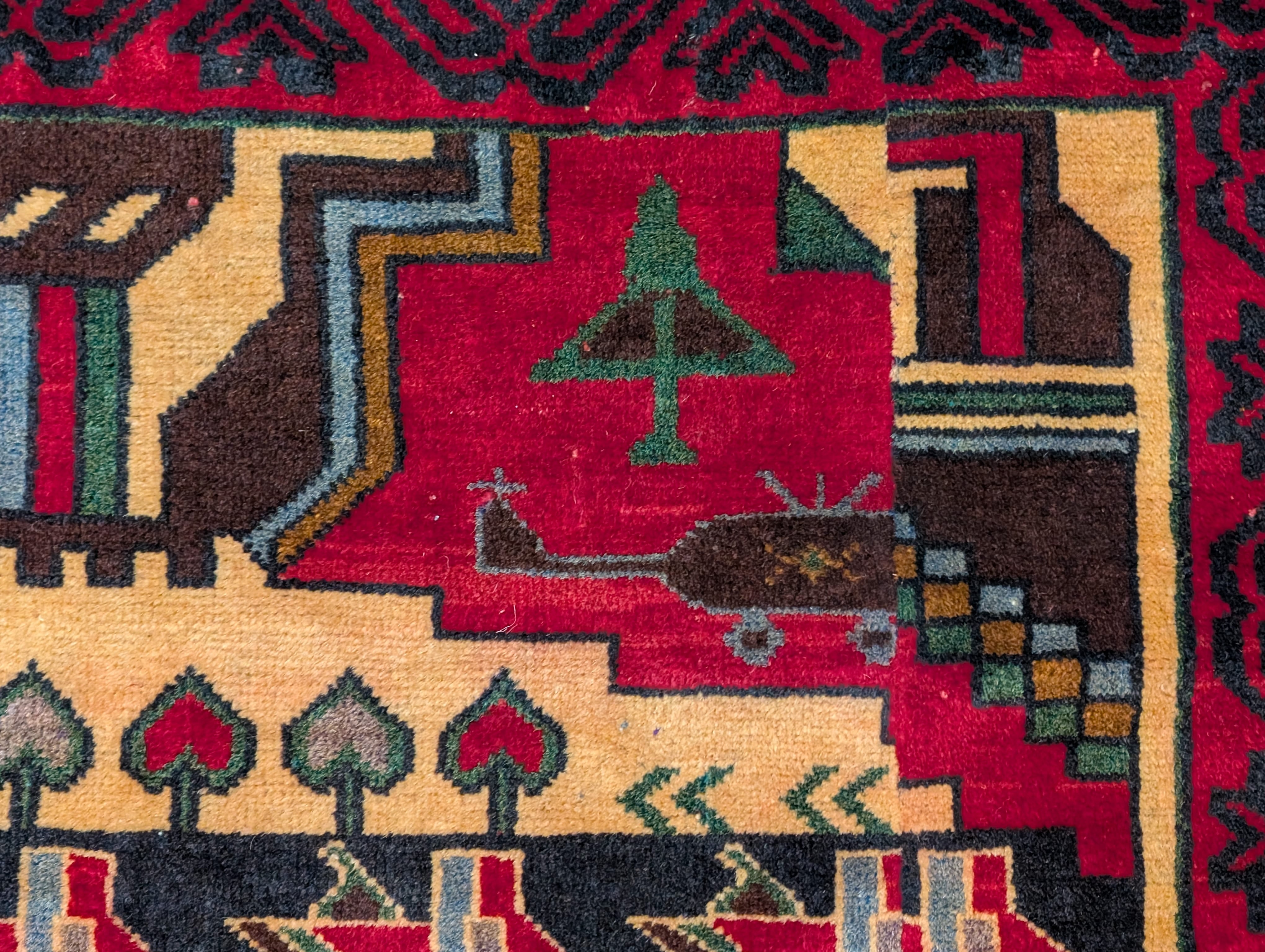 Afghan Rug 2.5 x 4.5, Baluch Rug, Tribal Rug, Handmade, Wool, New - Jewel Rugs