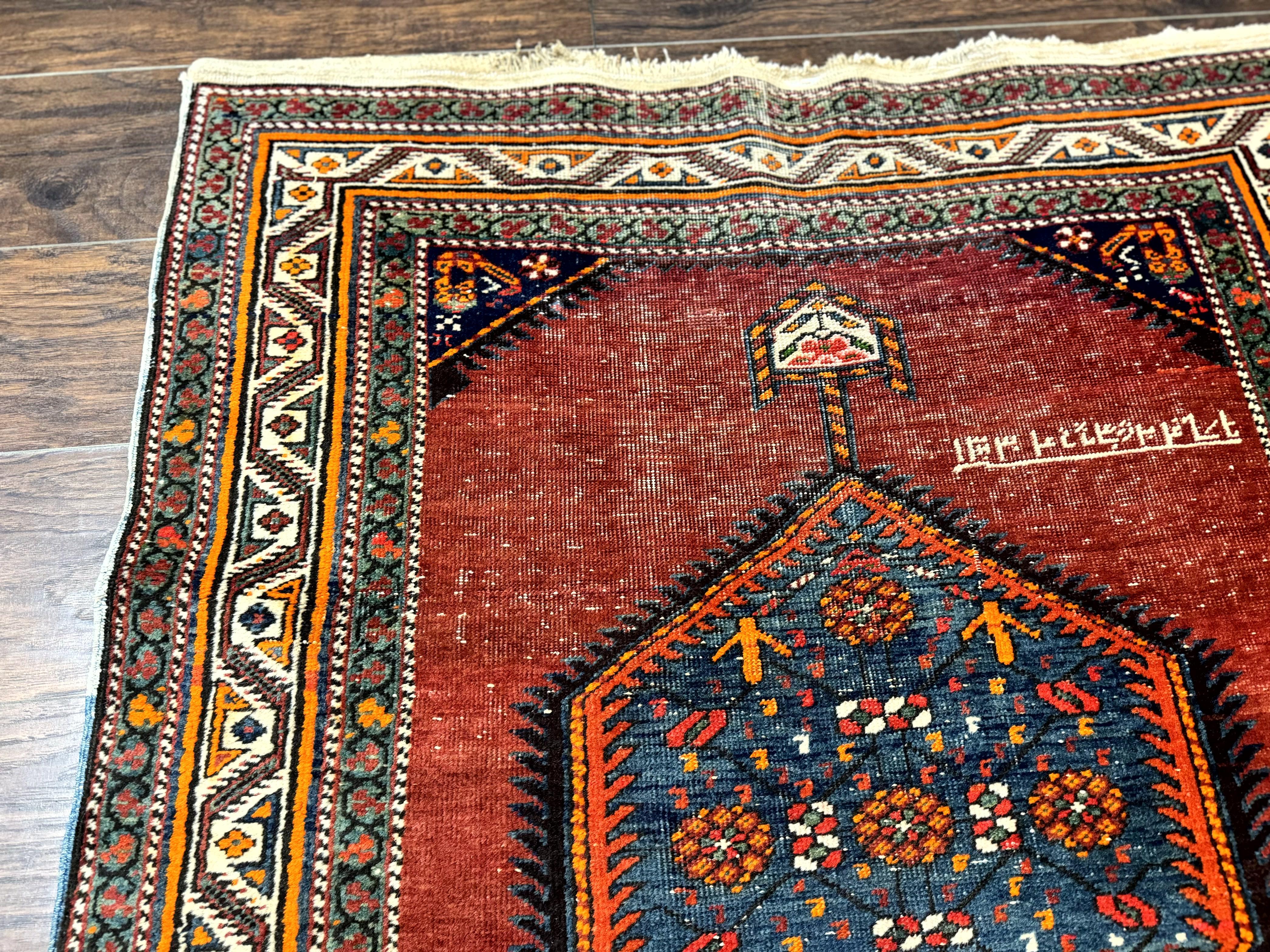 Antique Persian Sarab Runner Rug 3.9 x 12, Red, Handmade, Tribal Runner, Wool, Signed - Jewel Rugs