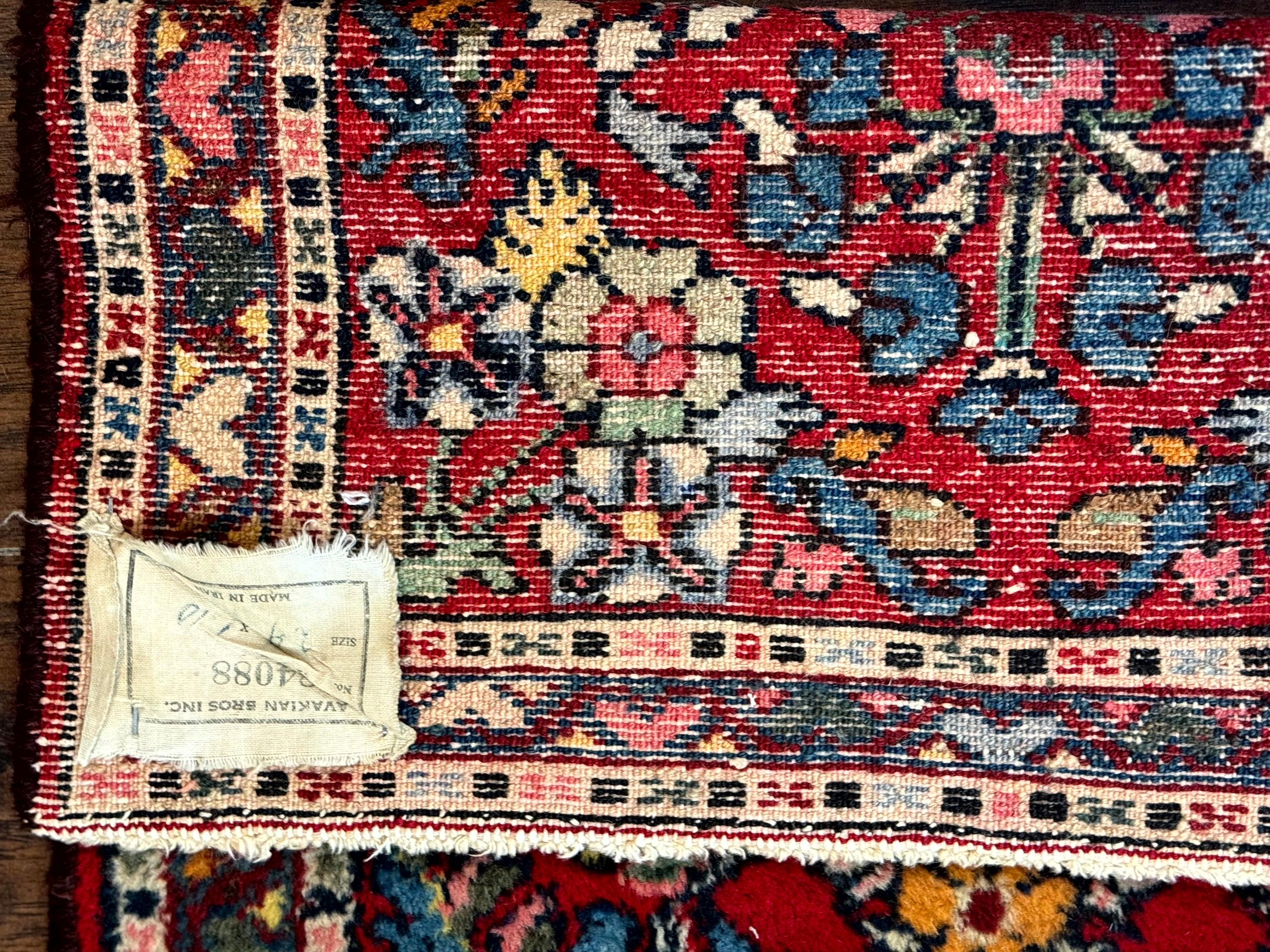 Small Persian Tribal Rug 2x3, Red Colorful Small Hamadan Carpet, Antique Persian Rug - Jewel Rugs
