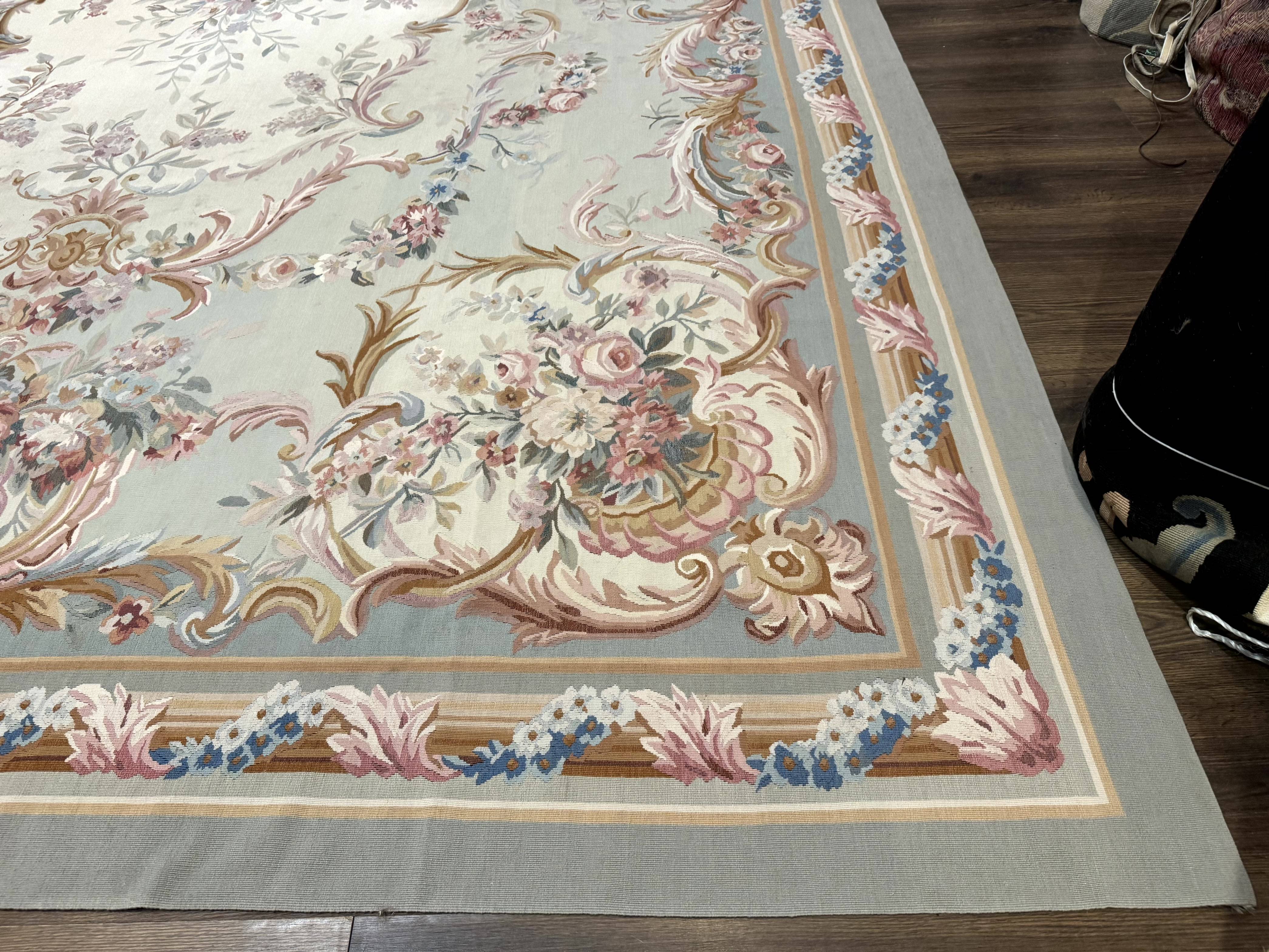 Palace Size Aubusson Rug 11x16, Large Aubusson Carpet - Jewel Rugs