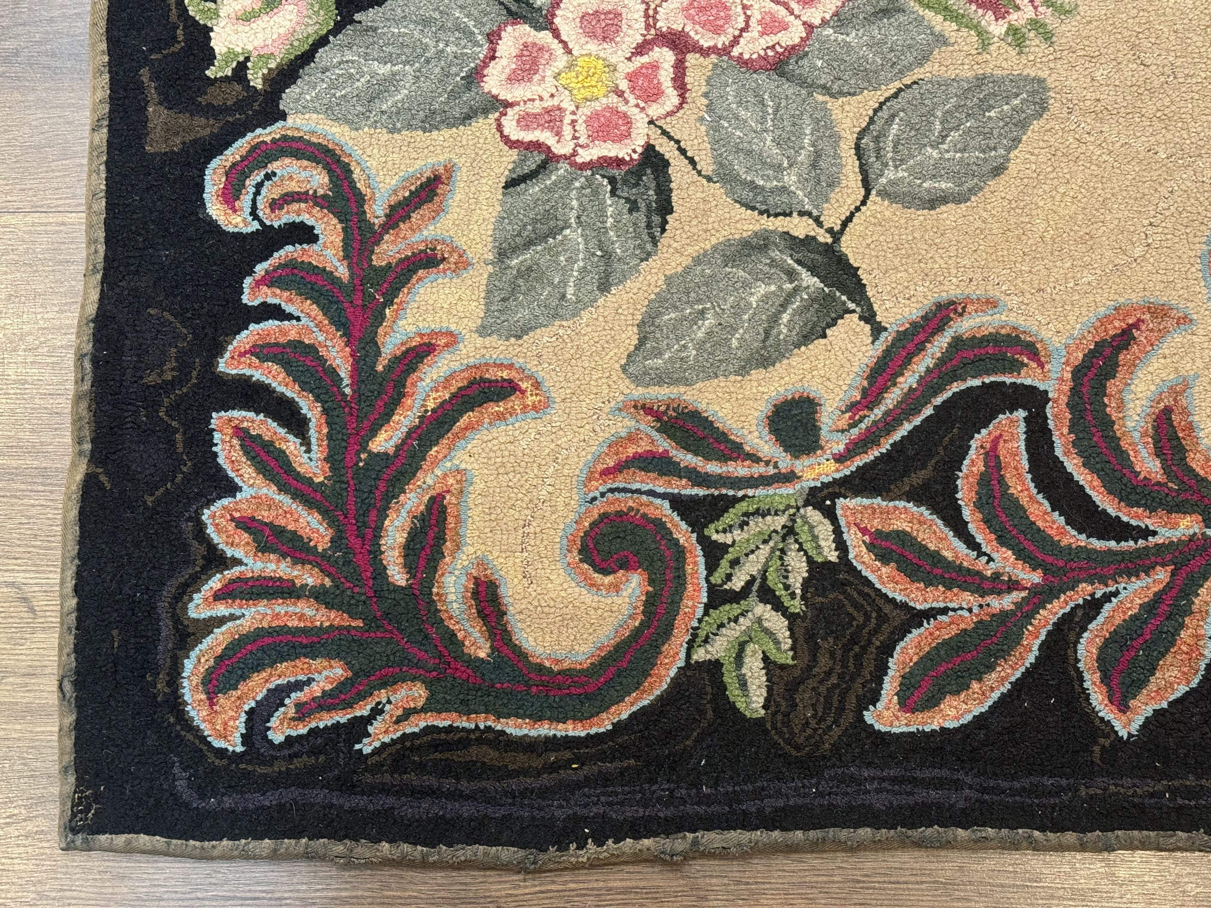 Vintage American Hooked Rug 3x6 - Jewel Rugs