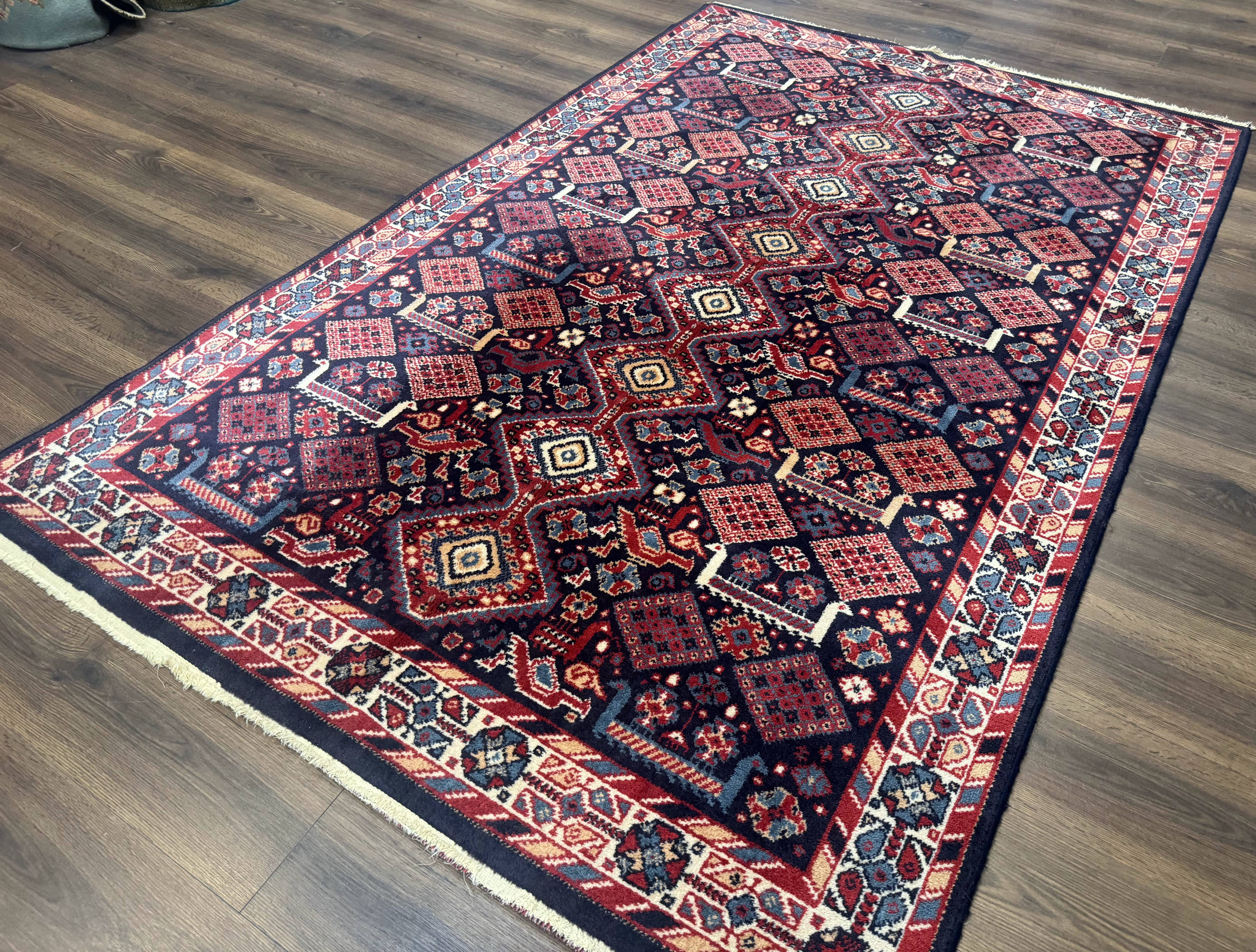 Karastan Rug 5x8, Yuruk Collection #530, Geometric Tribal Wool Pile Vintage Carpet - Jewel Rugs