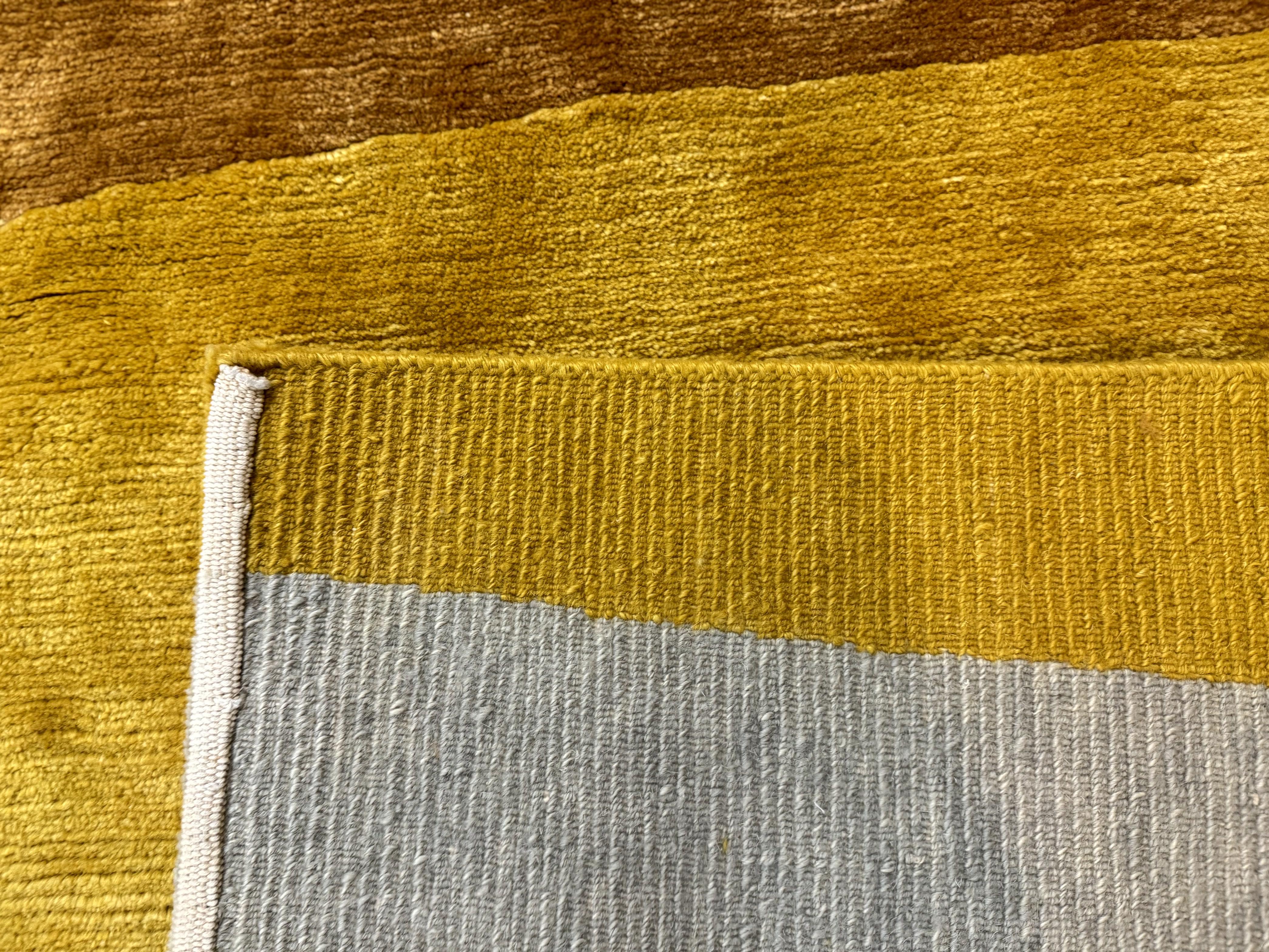 Modern Tibetan Rug 9x10, Wool Handmade Tibetan Area Rug, Abstract Multicolor - Jewel Rugs