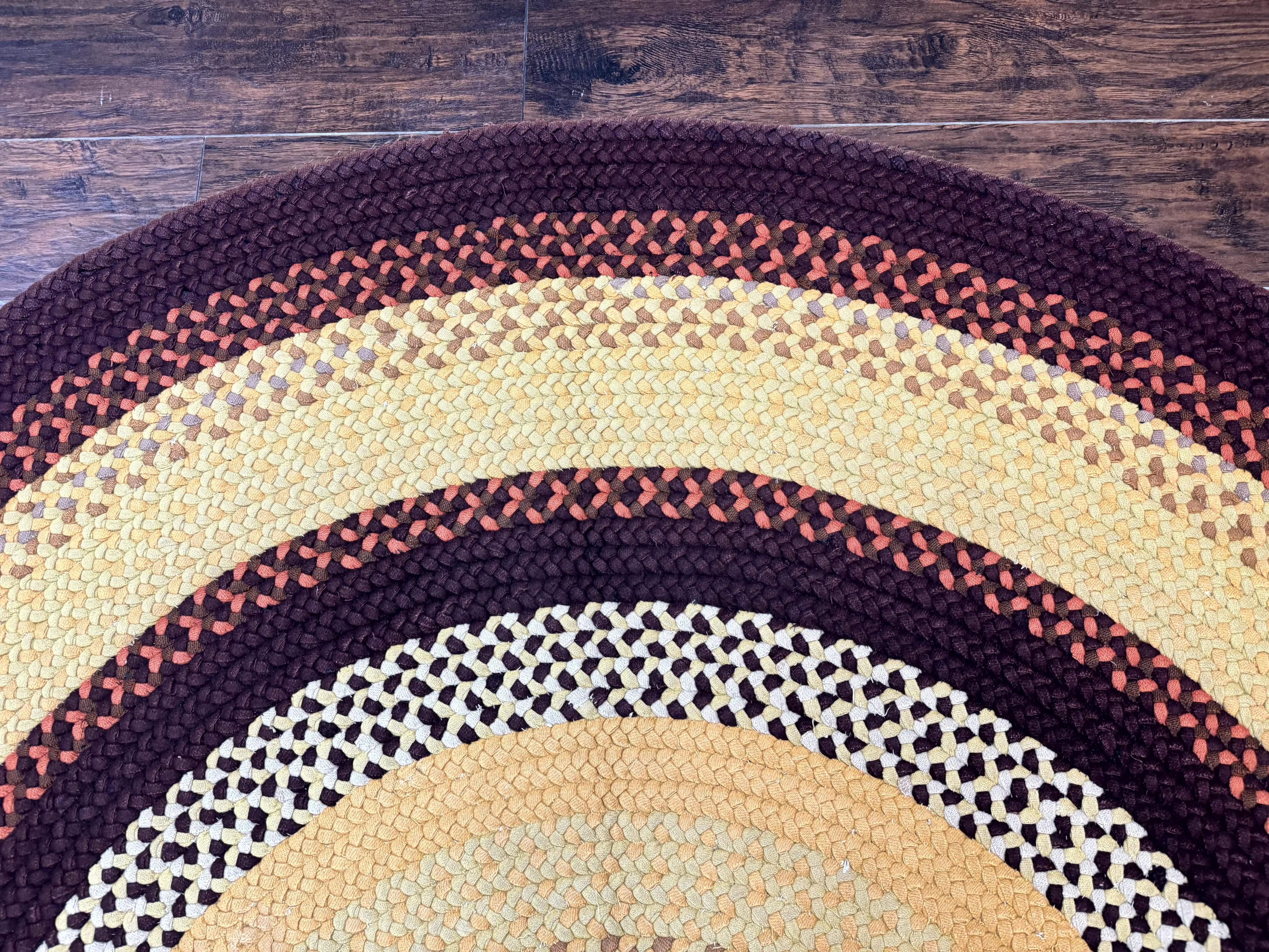 Large Oval American Braided Rug 7x10, Multicolor Vintage American Braided Carpet - Jewel Rugs