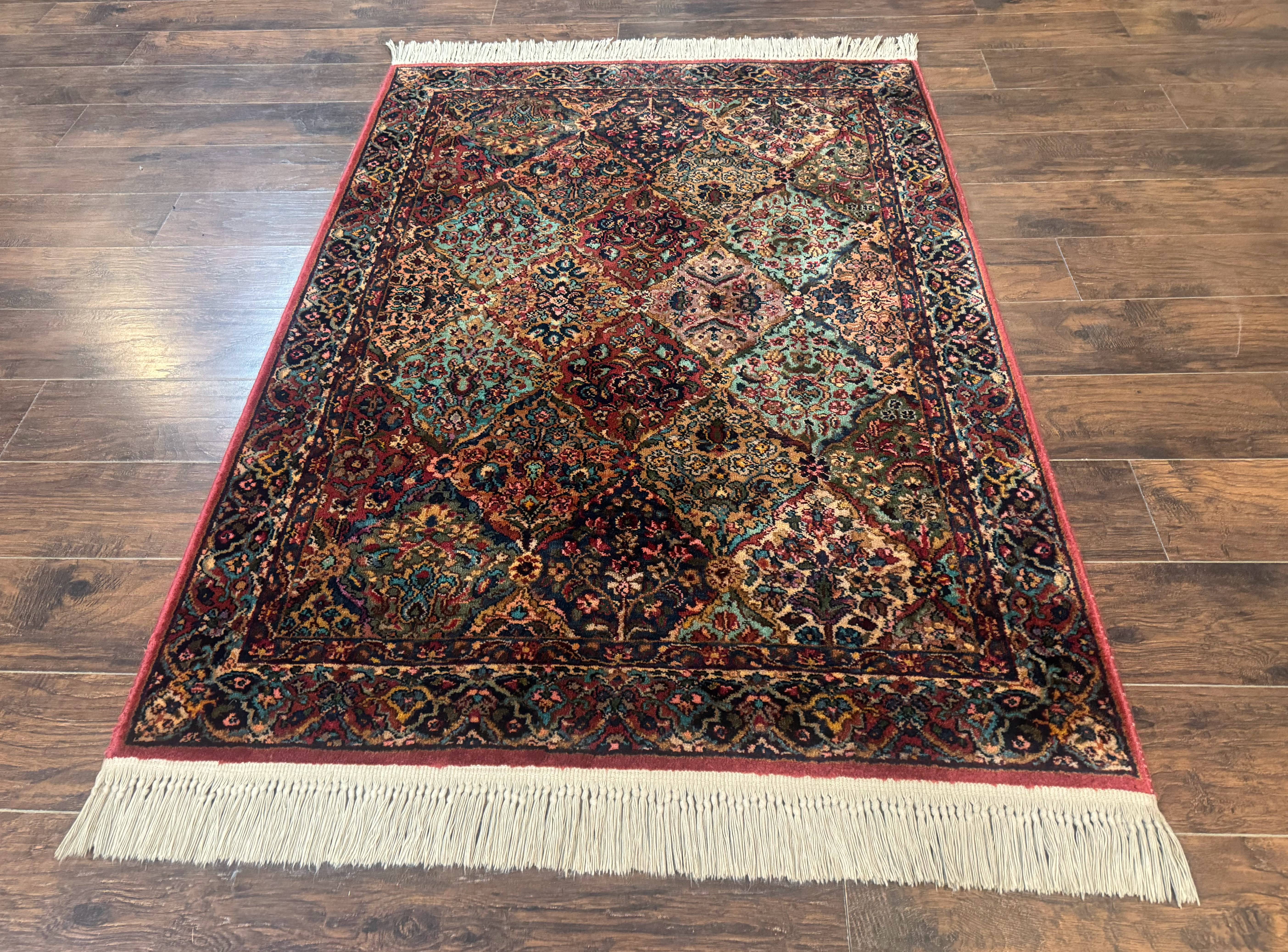 Karastan Rug 4x6, Multicolor Panel Kirman #717, Wool Original 700 Series Vintage - Jewel Rugs