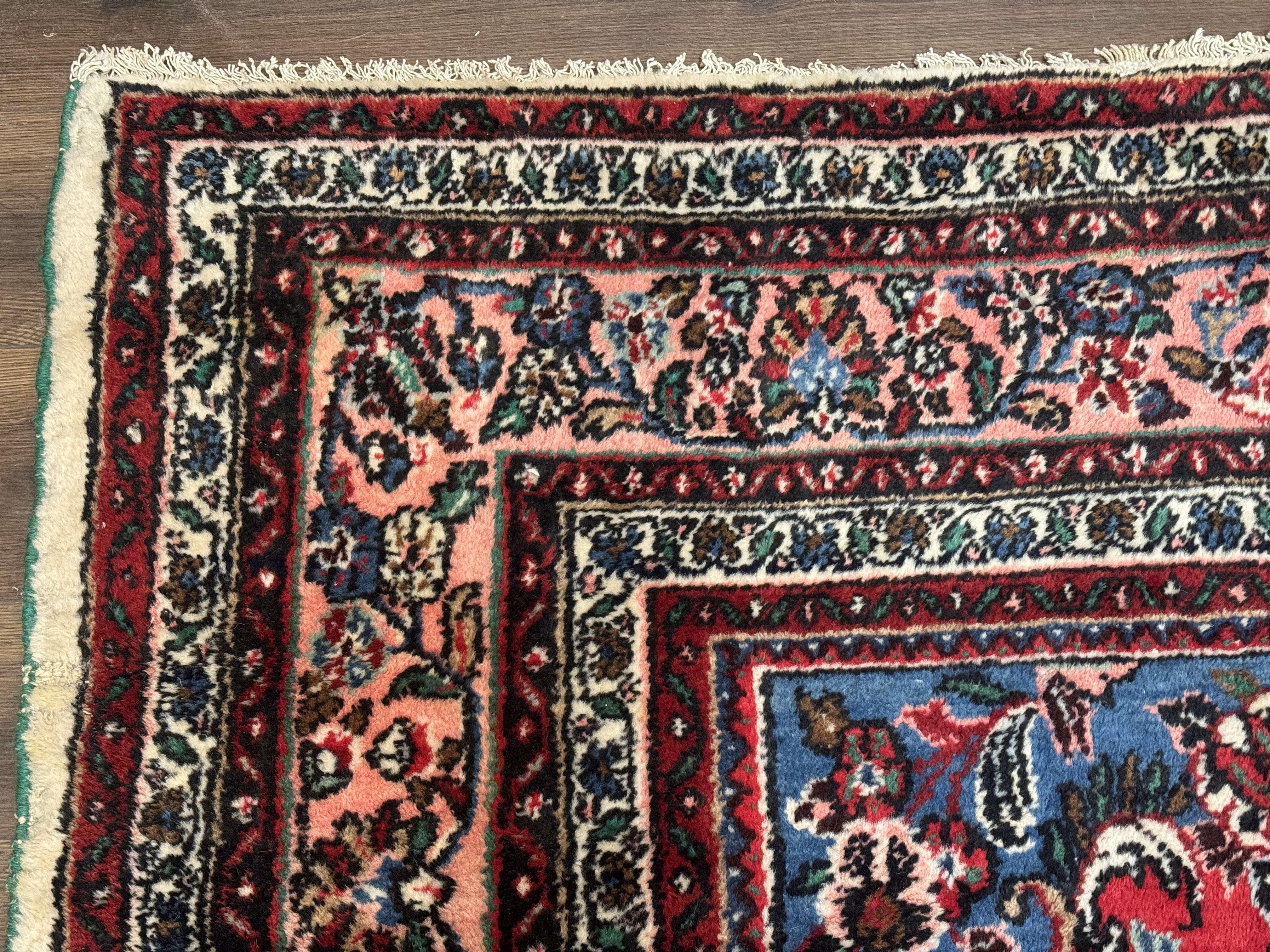 Palace Size Persian Rug 10 x 21 ft, Antique Hamadan Bibikabad Carpet, Handmade Antique Wool Oversized Rug, Ivory, Semi Open Field - Jewel Rugs