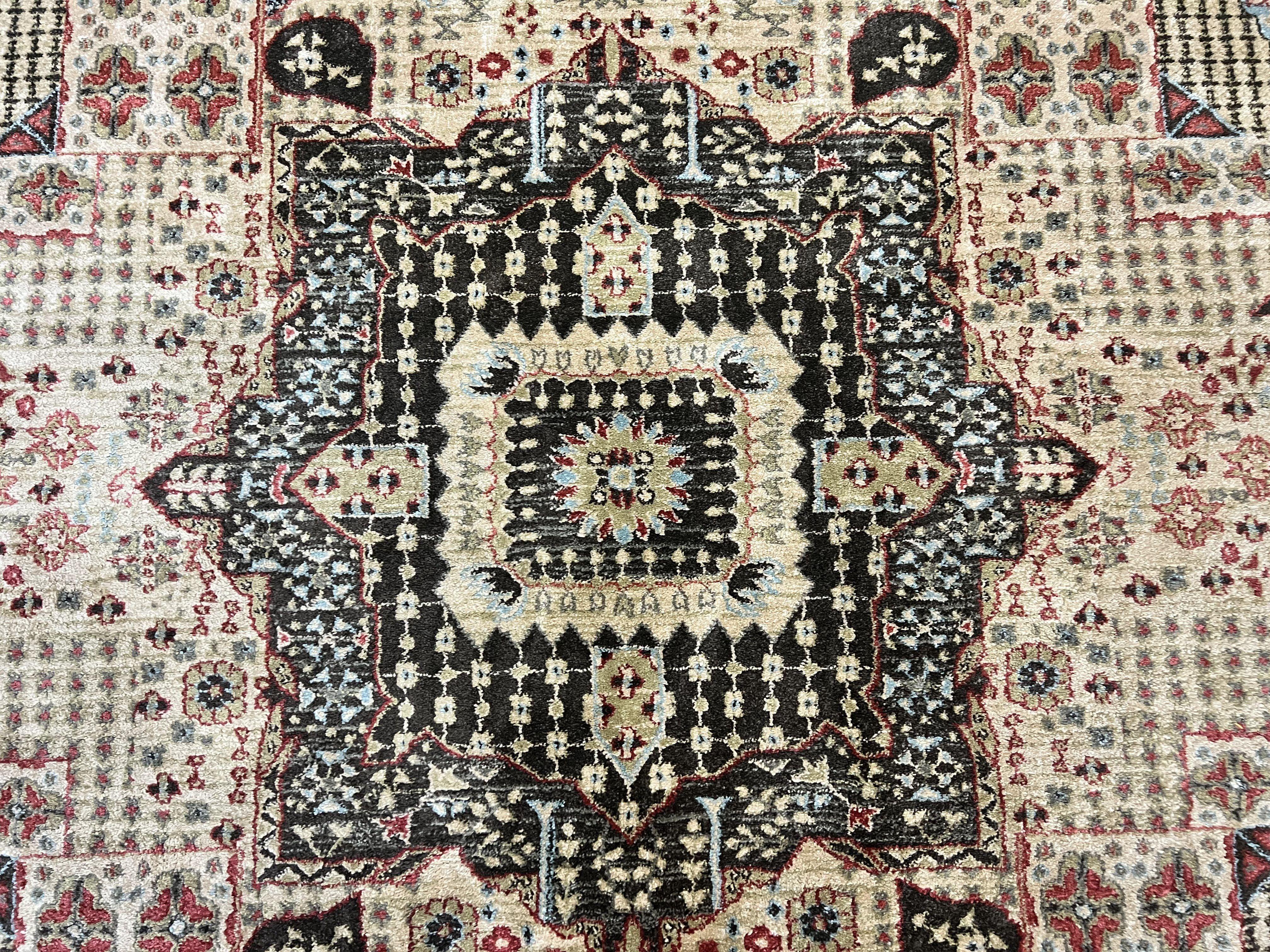 Room Sized Oriental Rug 10x11, Power Loomed Carpet, Tan Brown, Unique Loom - Jewel Rugs