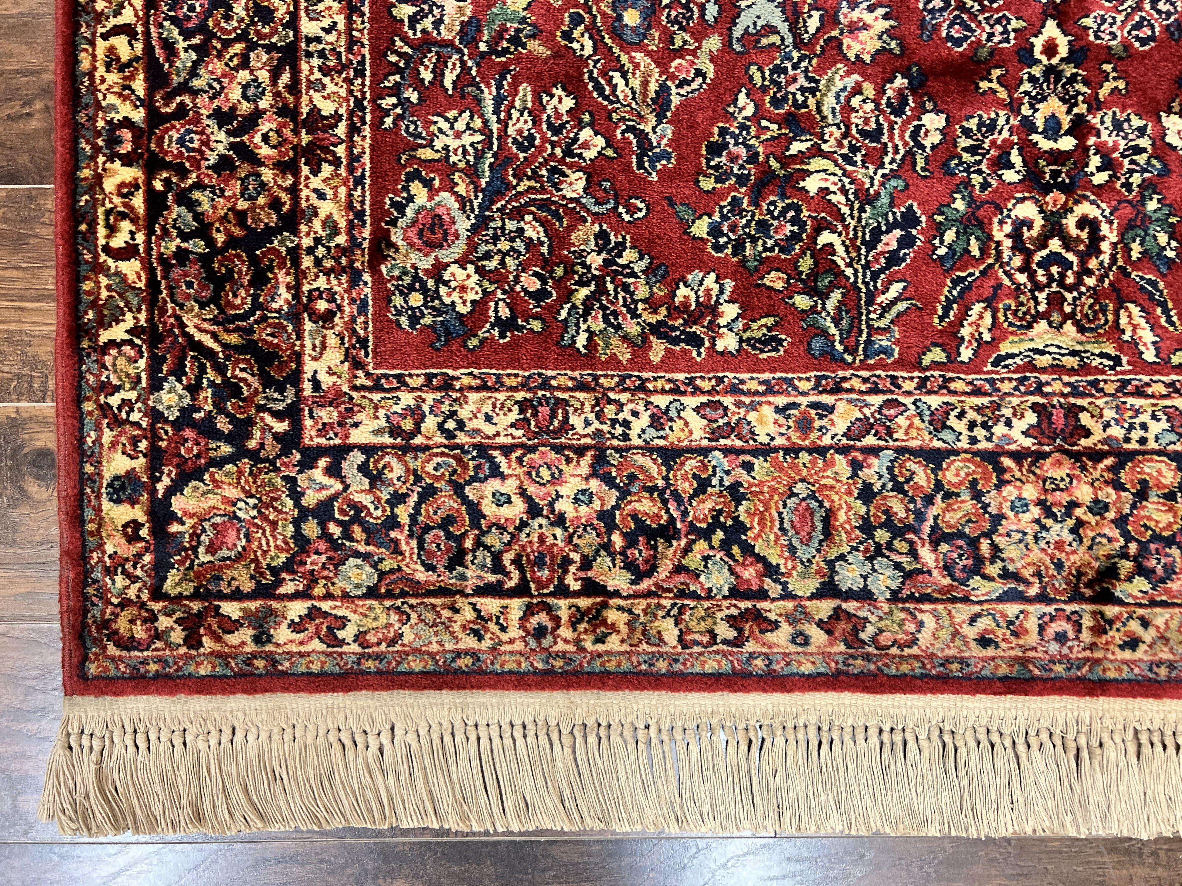 Karastan Rug 5.9 x 9 Red Sarouk #785, Wool Karastan Carpet, Original 700 Series, Vintage Karastan Oriental Rug Discontinued - Jewel Rugs