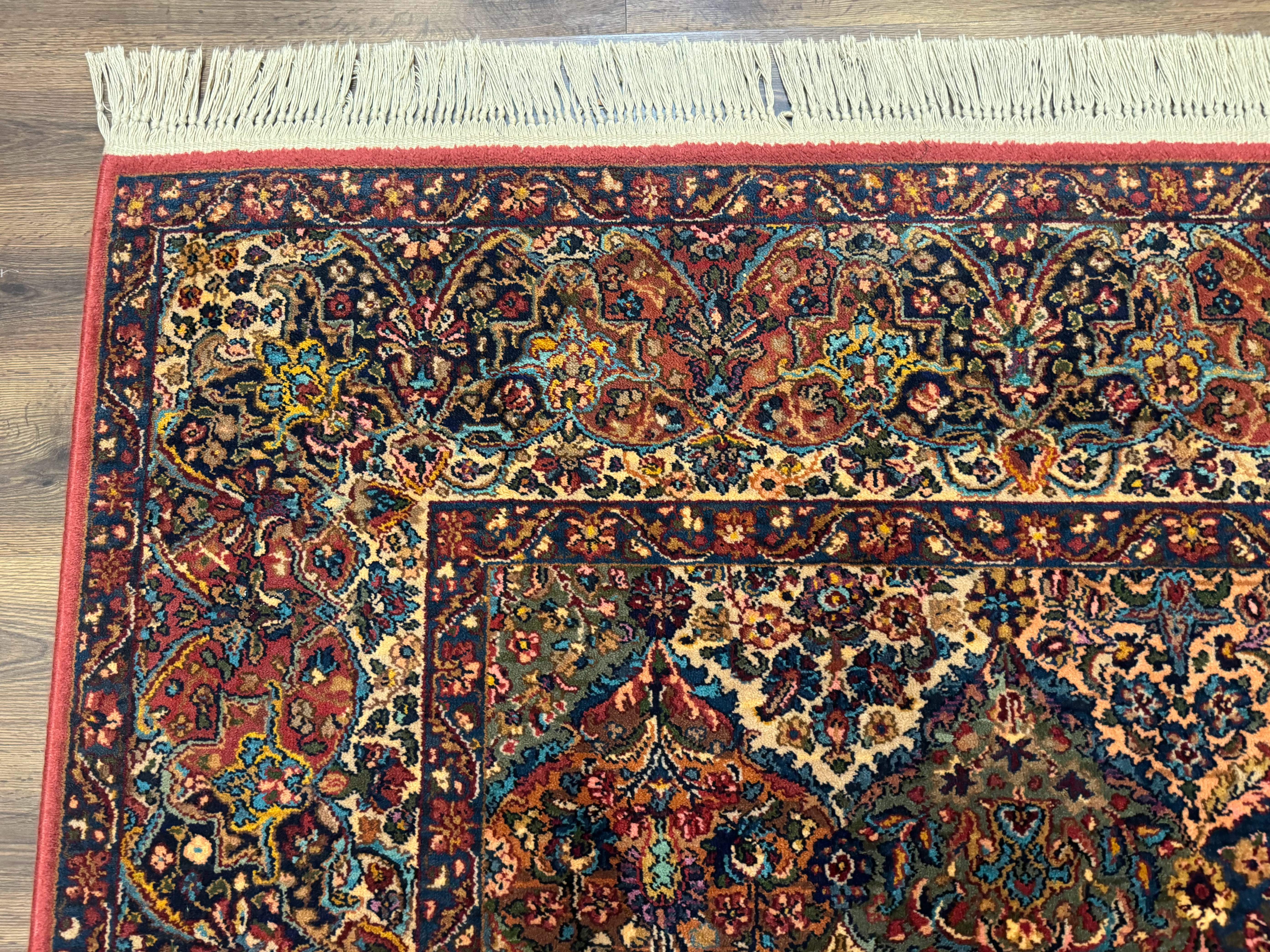 Karastan Rug 8.8 x 10.6, Multicolor Panel Kirman Rug #717, Original 700 Series, Wool - Jewel Rugs