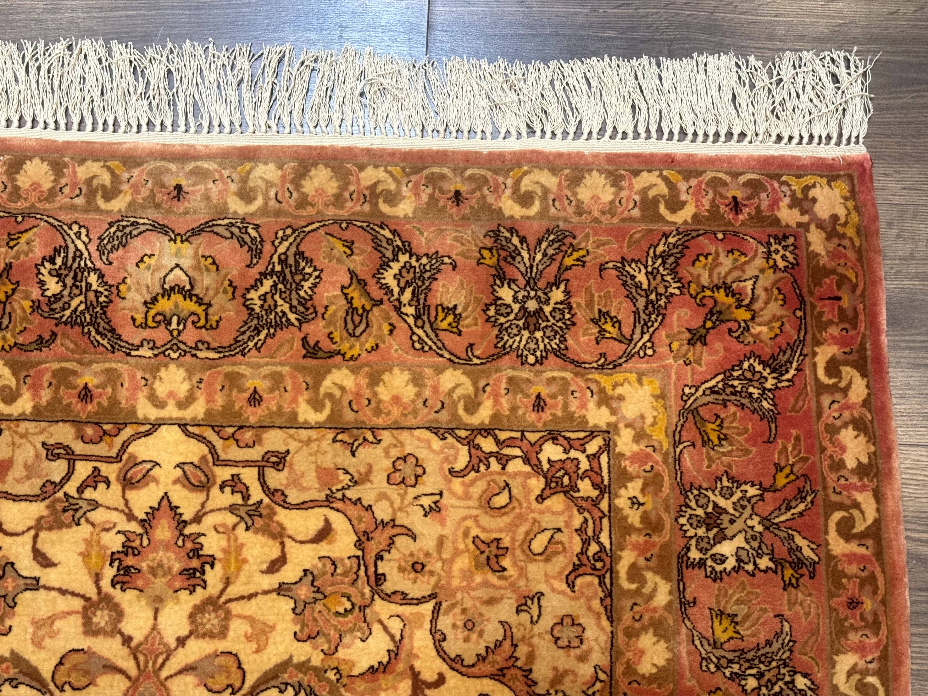 Persian Isfahan Rug 3x5 Fine 550 KPSI Kork Wool on Silk - Jewel Rugs