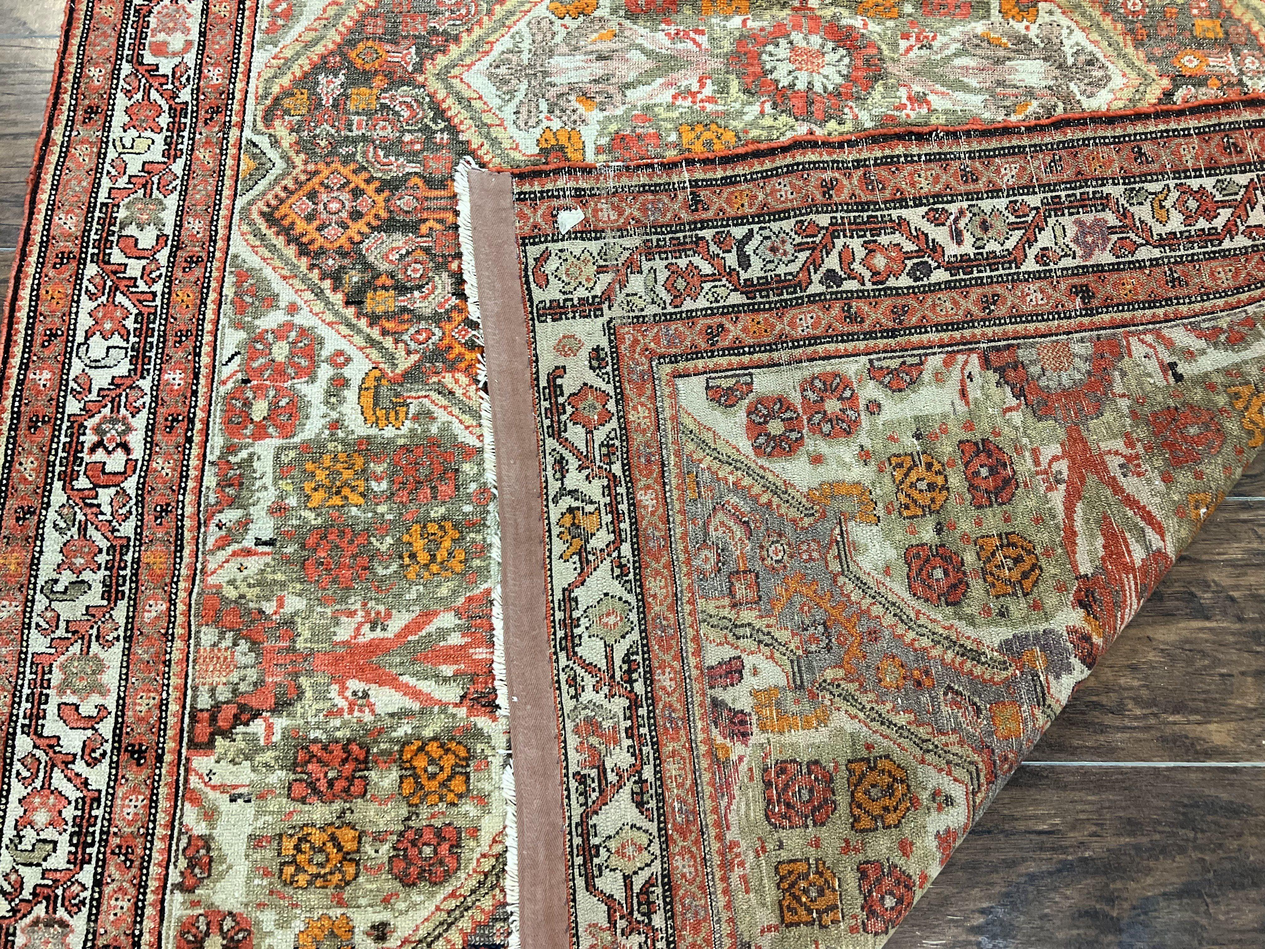 Wonderful Antique Persian Malayer Rug 4x6, Wool Hand Knotted Authentic Oriental Carpet, Very Fine - Jewel Rugs