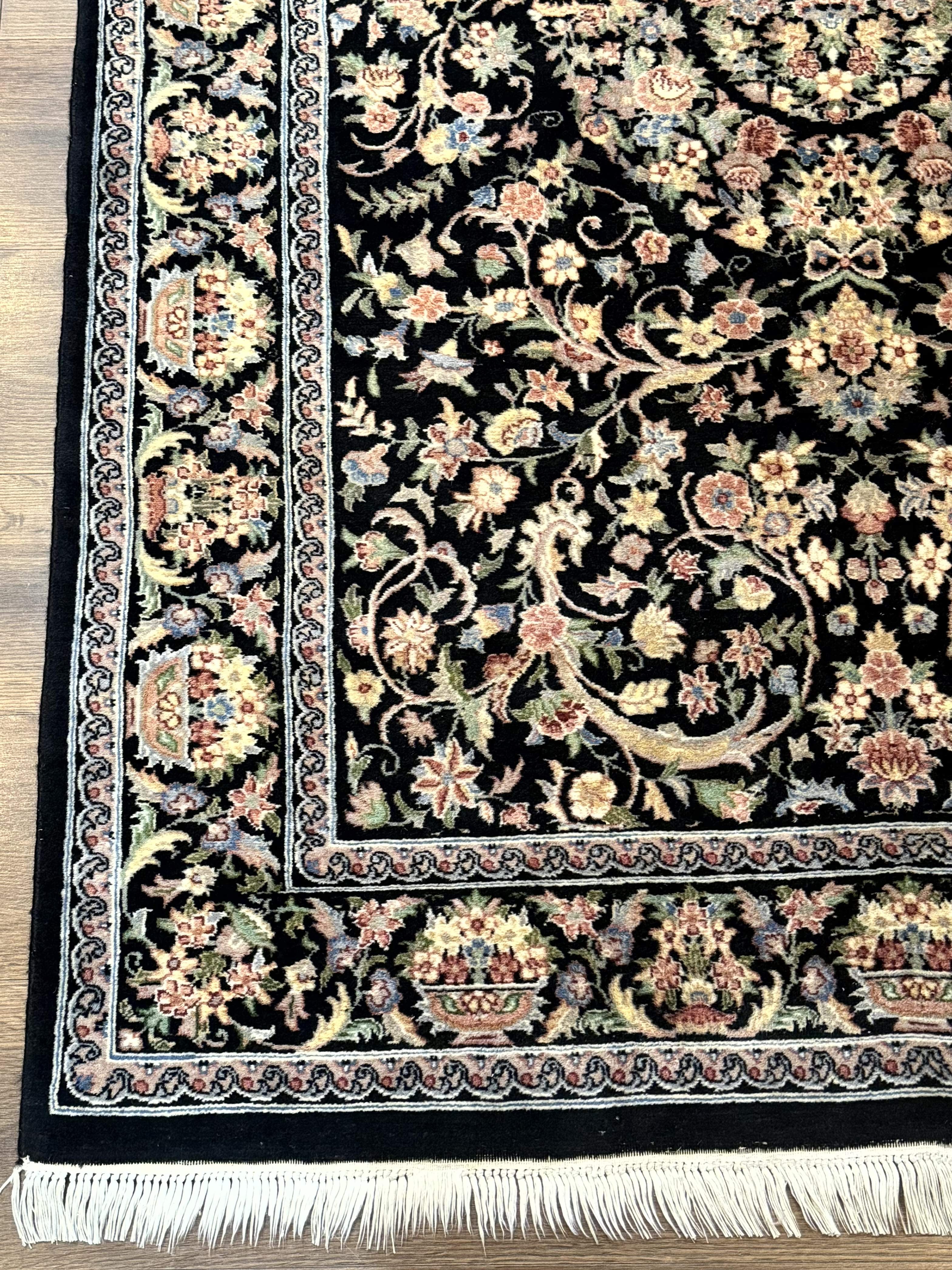 Sino Persian Rug 4x6, Very Fine 260 KPSI, Floral Medallion, Hand Knotted Wool Carpet - Jewel Rugs