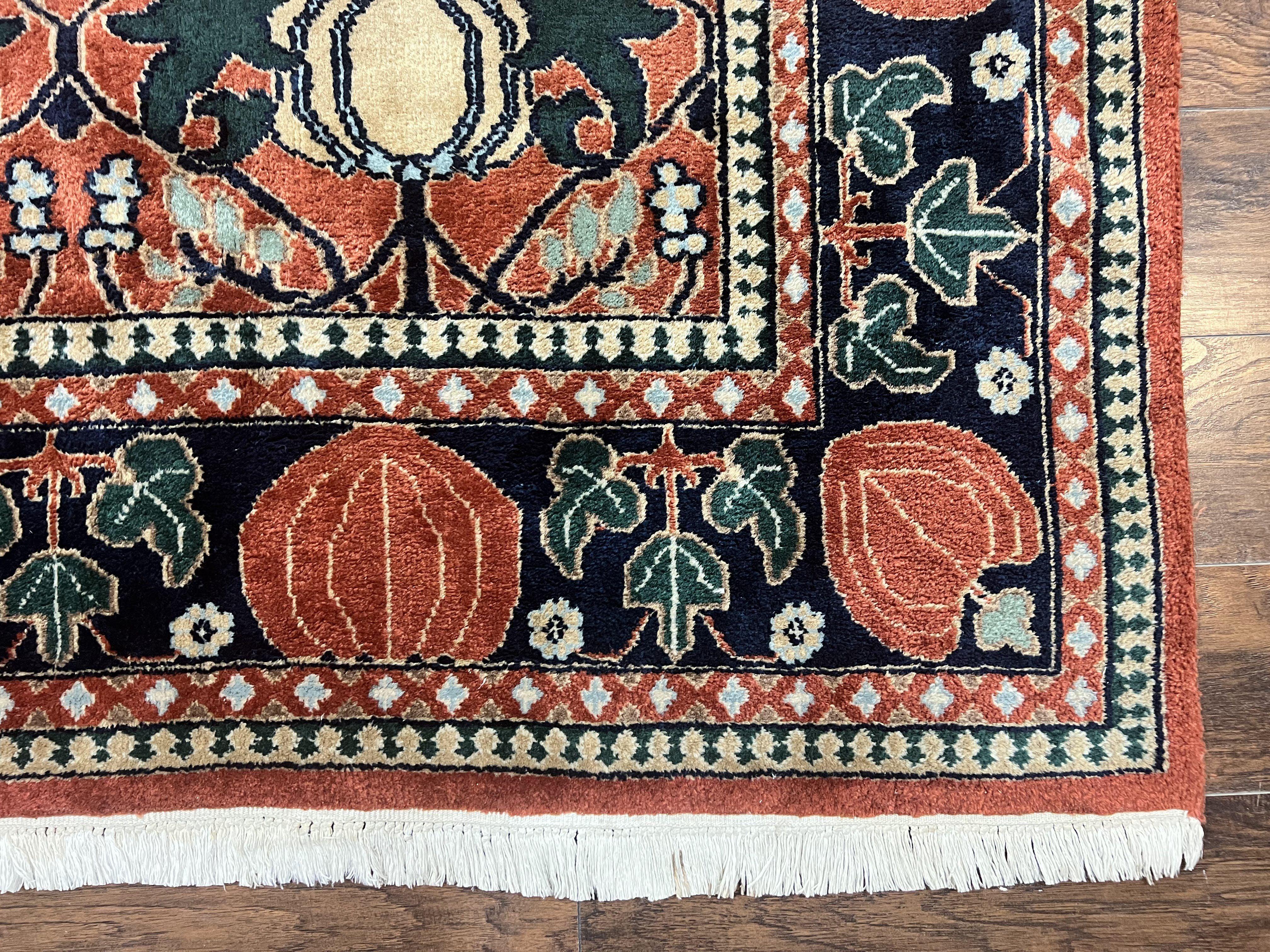 Indo Persian Bidjar Rug 8x10, Red and Black, Handmade Vintage Wool Carpet - Jewel Rugs