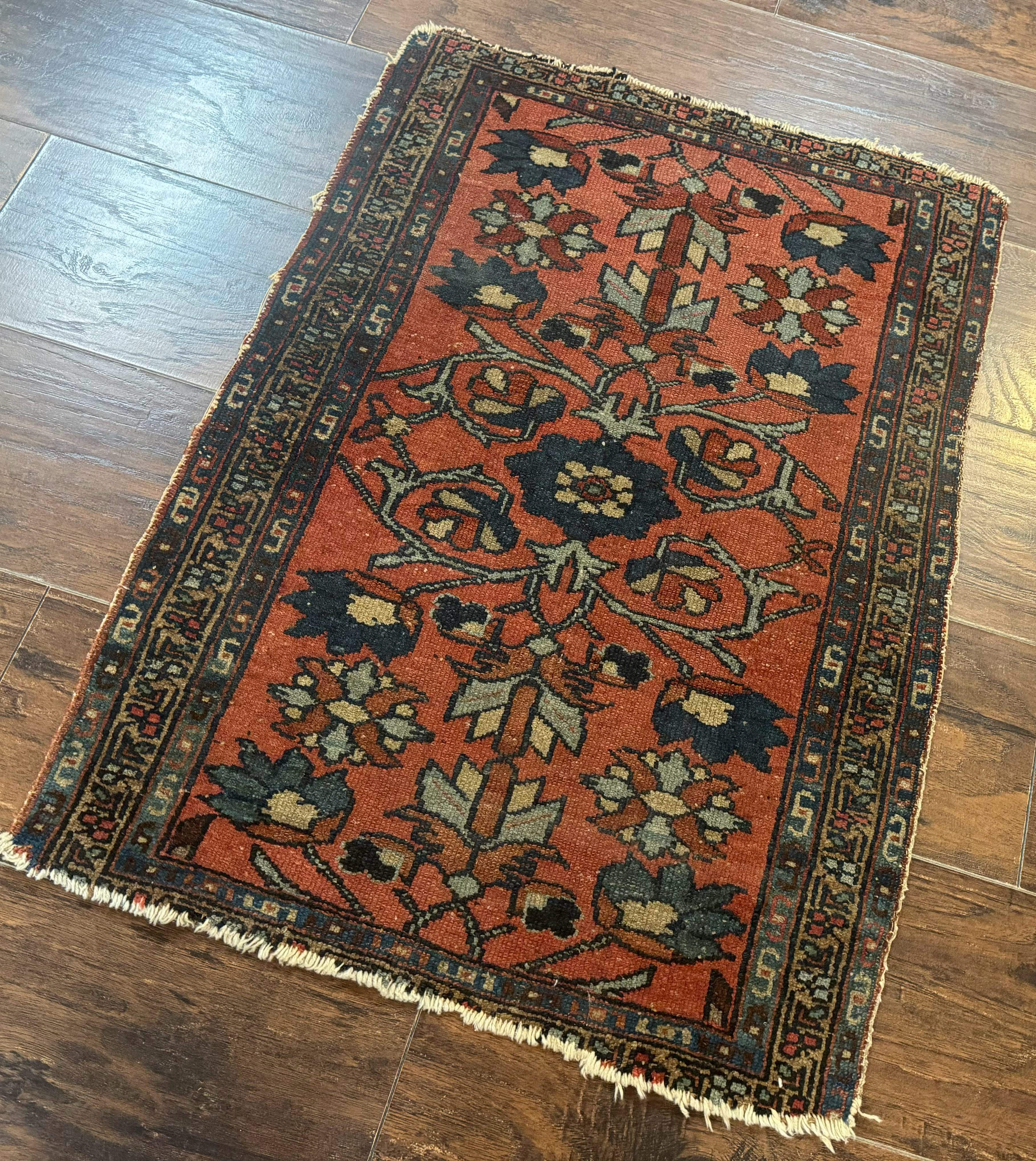 Small Persian Hamadan Rug 2x3 – Red Antique Wool Hand-Knotted - Jewel Rugs