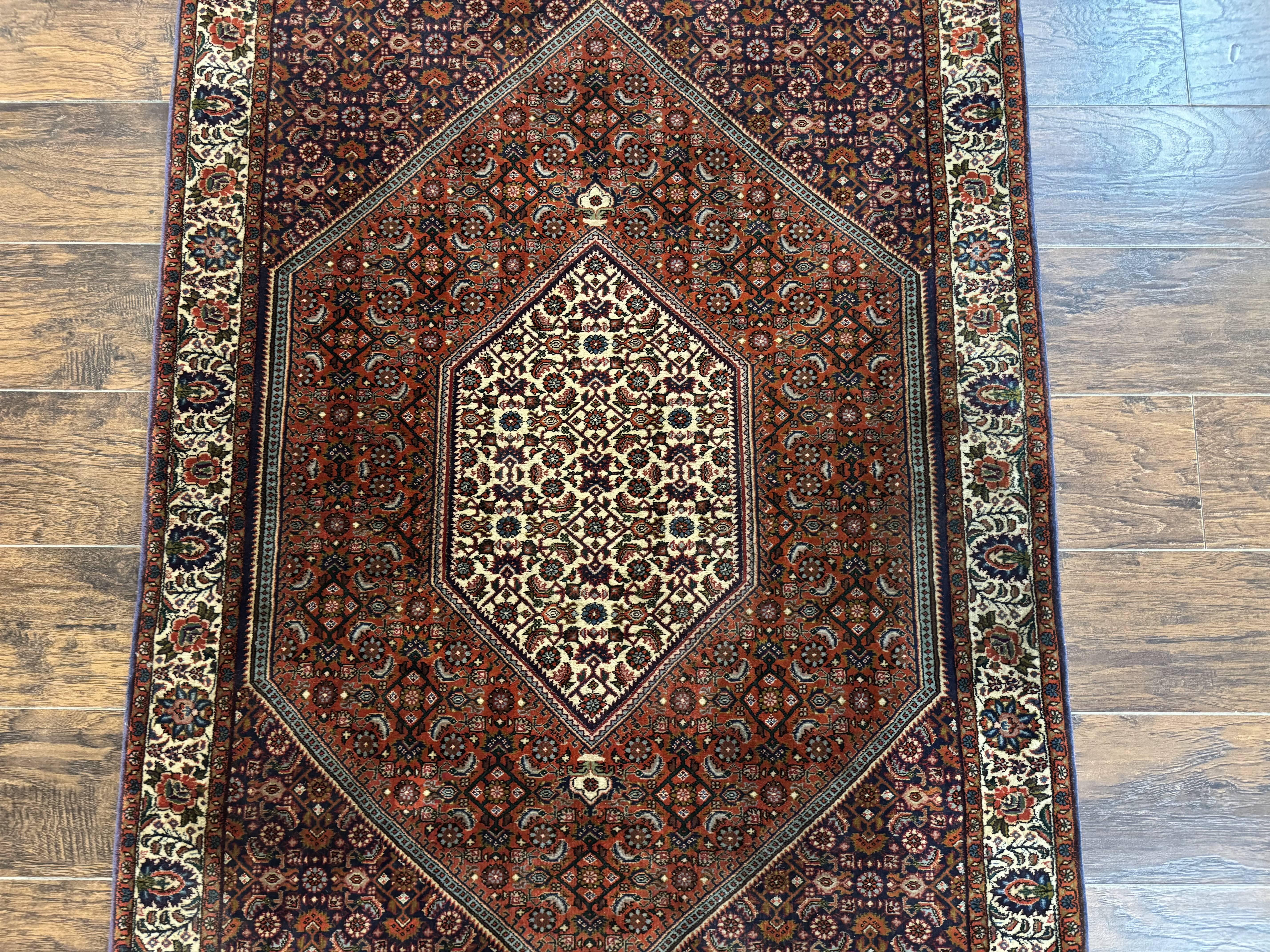 Persian Bidjar Rug 4x5, Fine 290 KPSI, Herati Pattern - Jewel Rugs