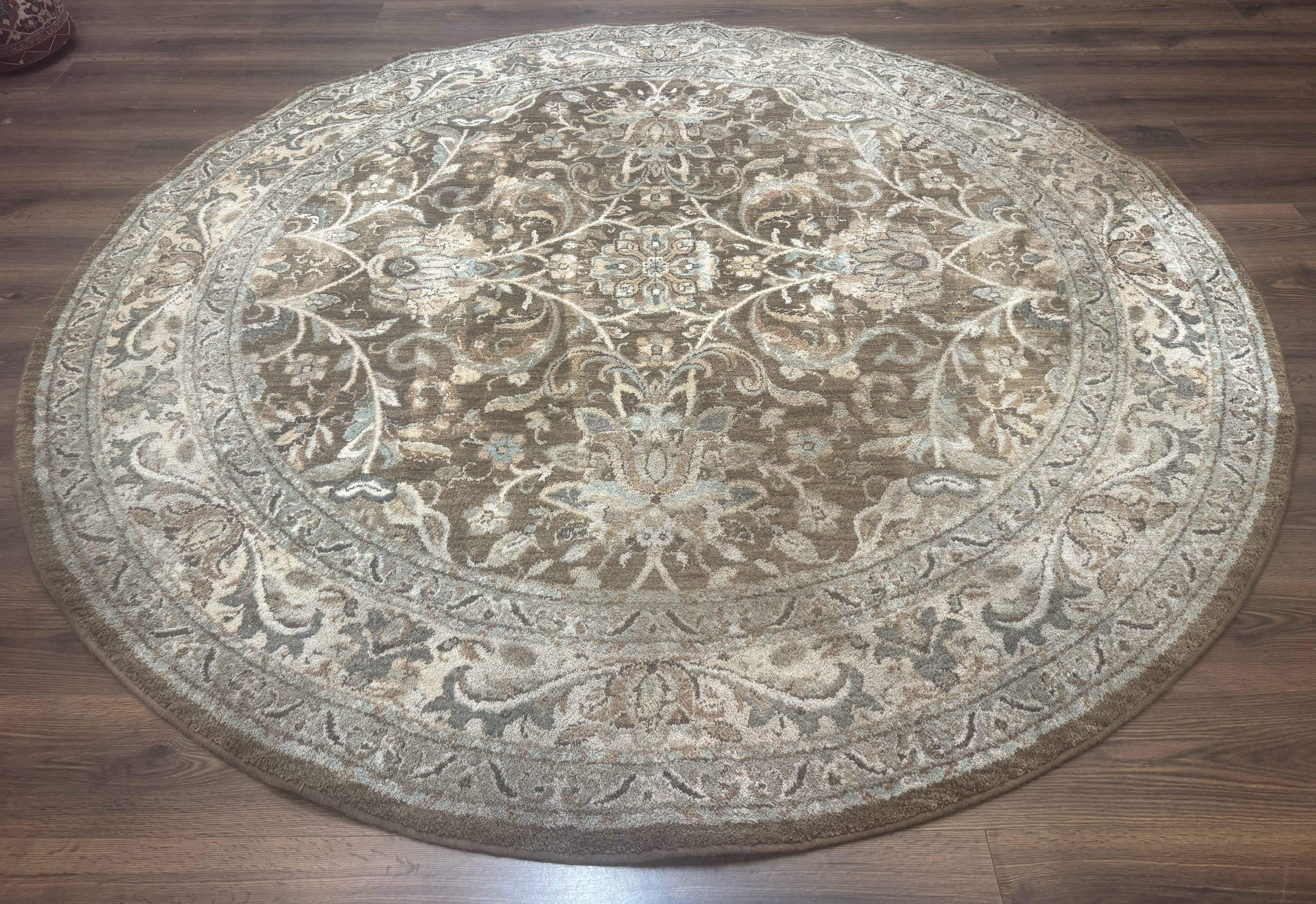 Round Karastan Rug 8x8 ft, Euphoria New Bridge Karastan Rug, Indo Mahal Design - Jewel Rugs