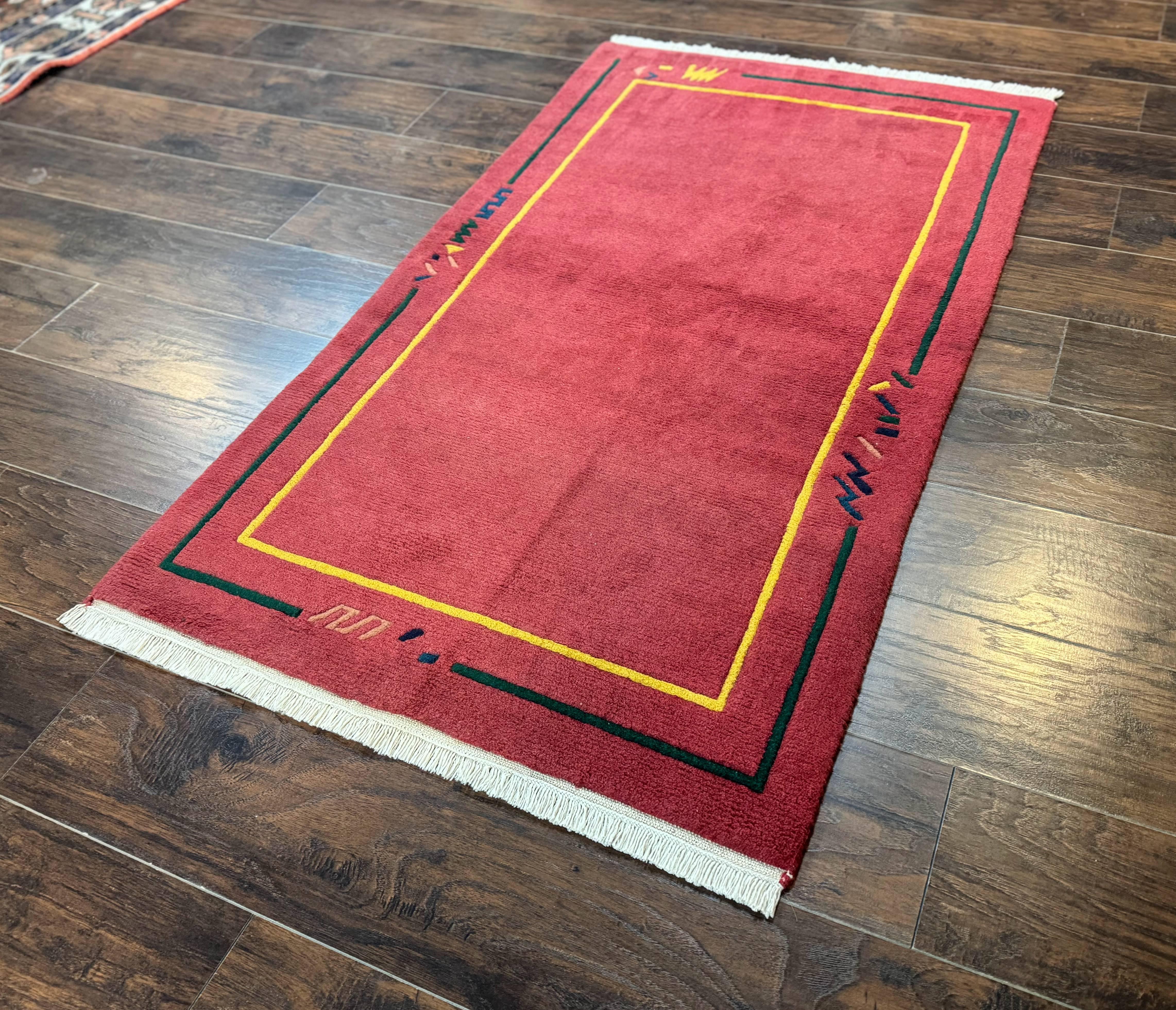 Indo Persian Gabbeh Rug 3x5, Red - Jewel Rugs