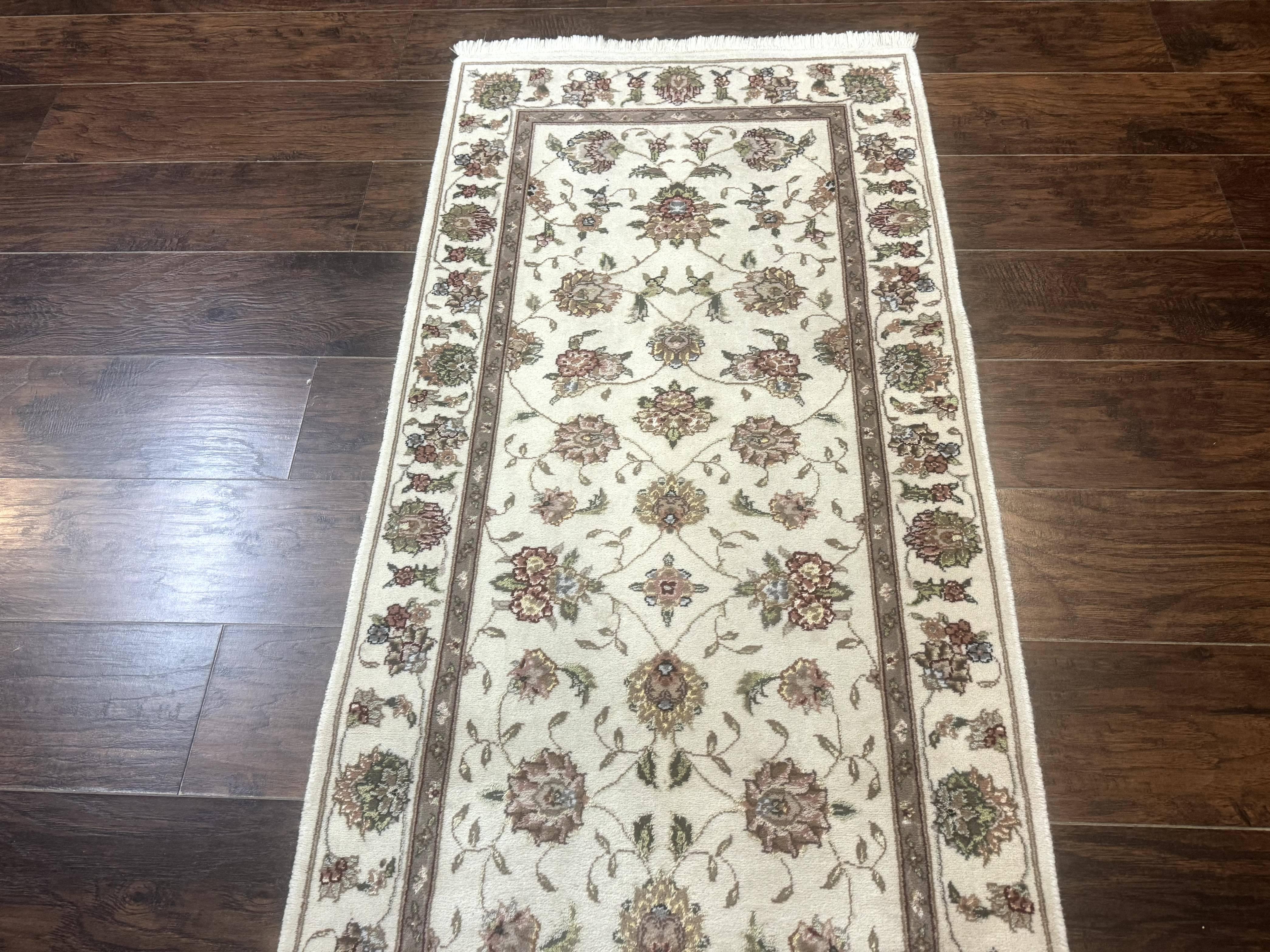 Pak Persian Runner Rug 2.6 x 8ft, Oriental Carpet for Hallway or Kitchen, Handmade, Wool and Silk Highlights - Jewel Rugs