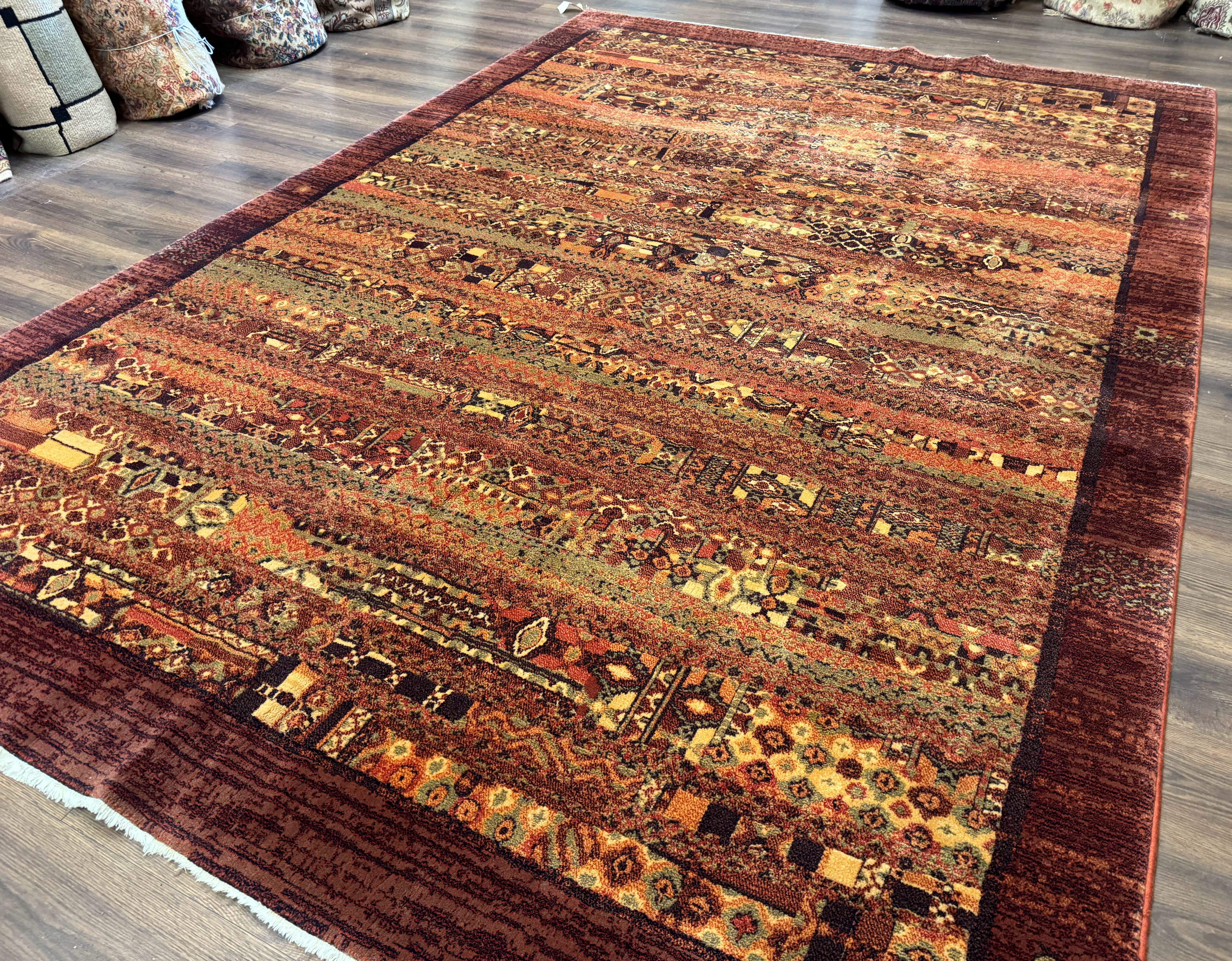 Couristan Rug 8x11 Brown Contemporary Wool Belgium Power Loomed Carpet - Jewel Rugs