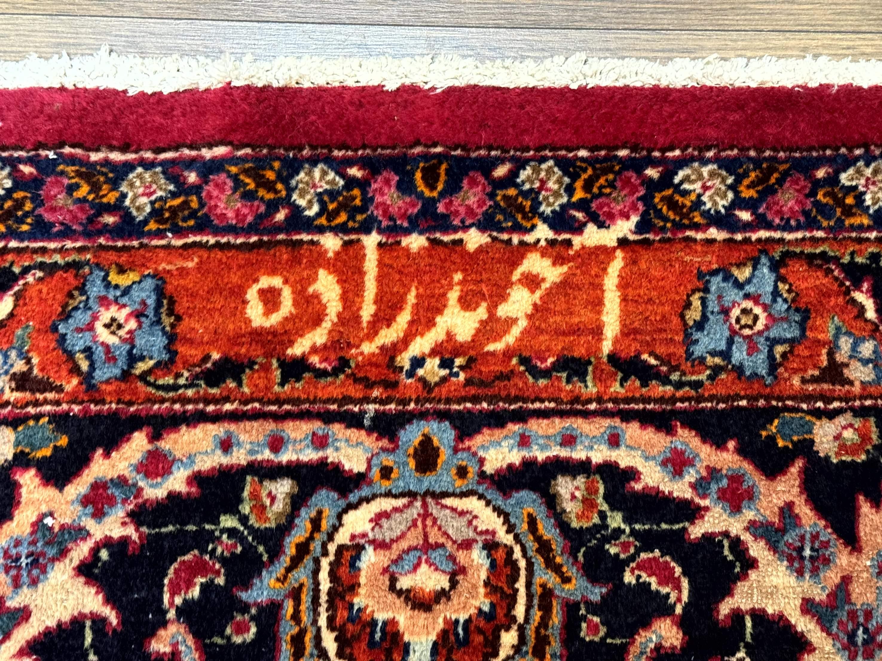 Red Persian Mashad Rug 10x13 - Floral Medallion Signed By Masterweaver - Jewel Rugs
