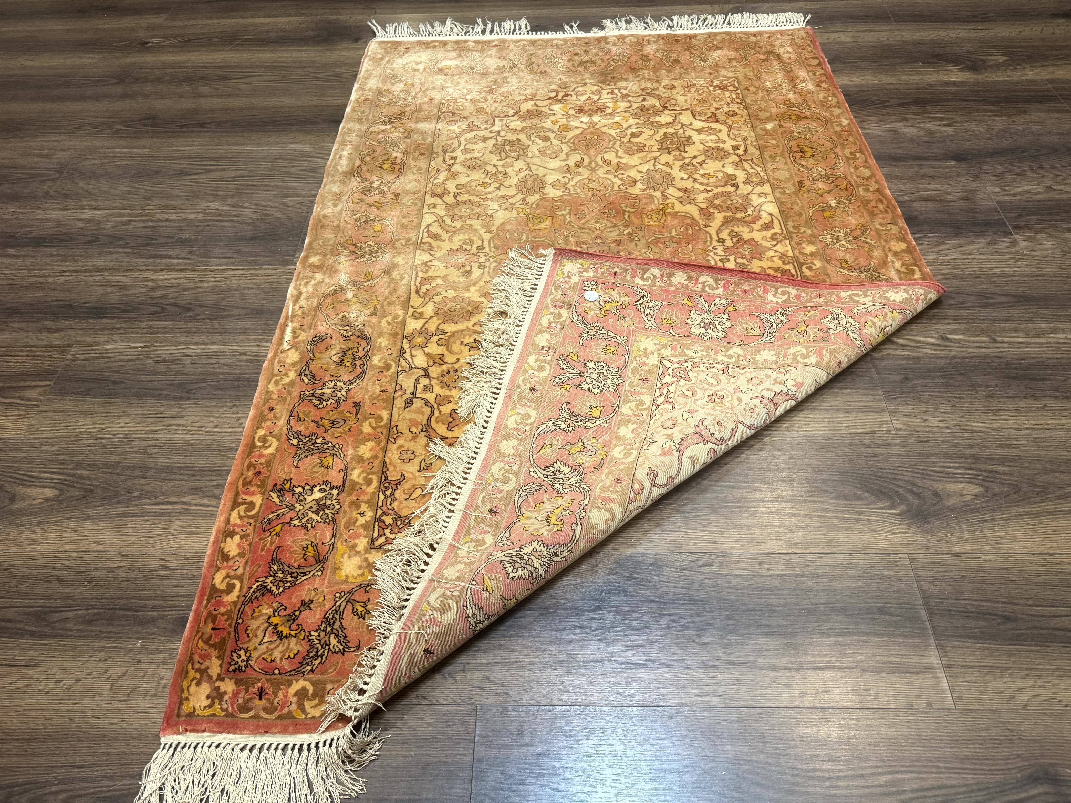 Persian Isfahan Rug 3x5 Fine 550 KPSI Kork Wool on Silk - Jewel Rugs