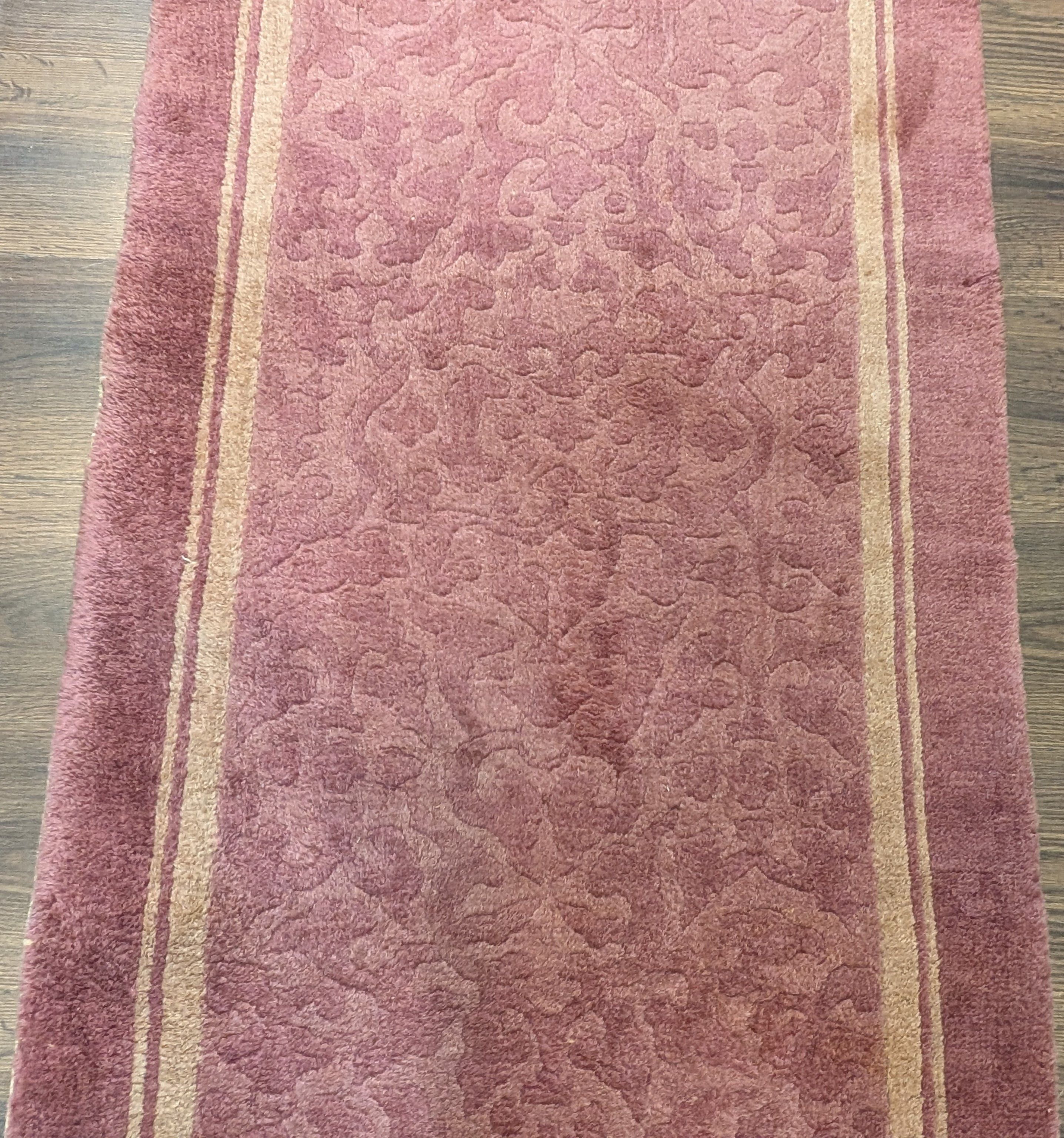 Chinese Wool Rug 2.6 x 5, Pink, Asian Oriental Rug, Fette Rug, Vintage - Jewel Rugs