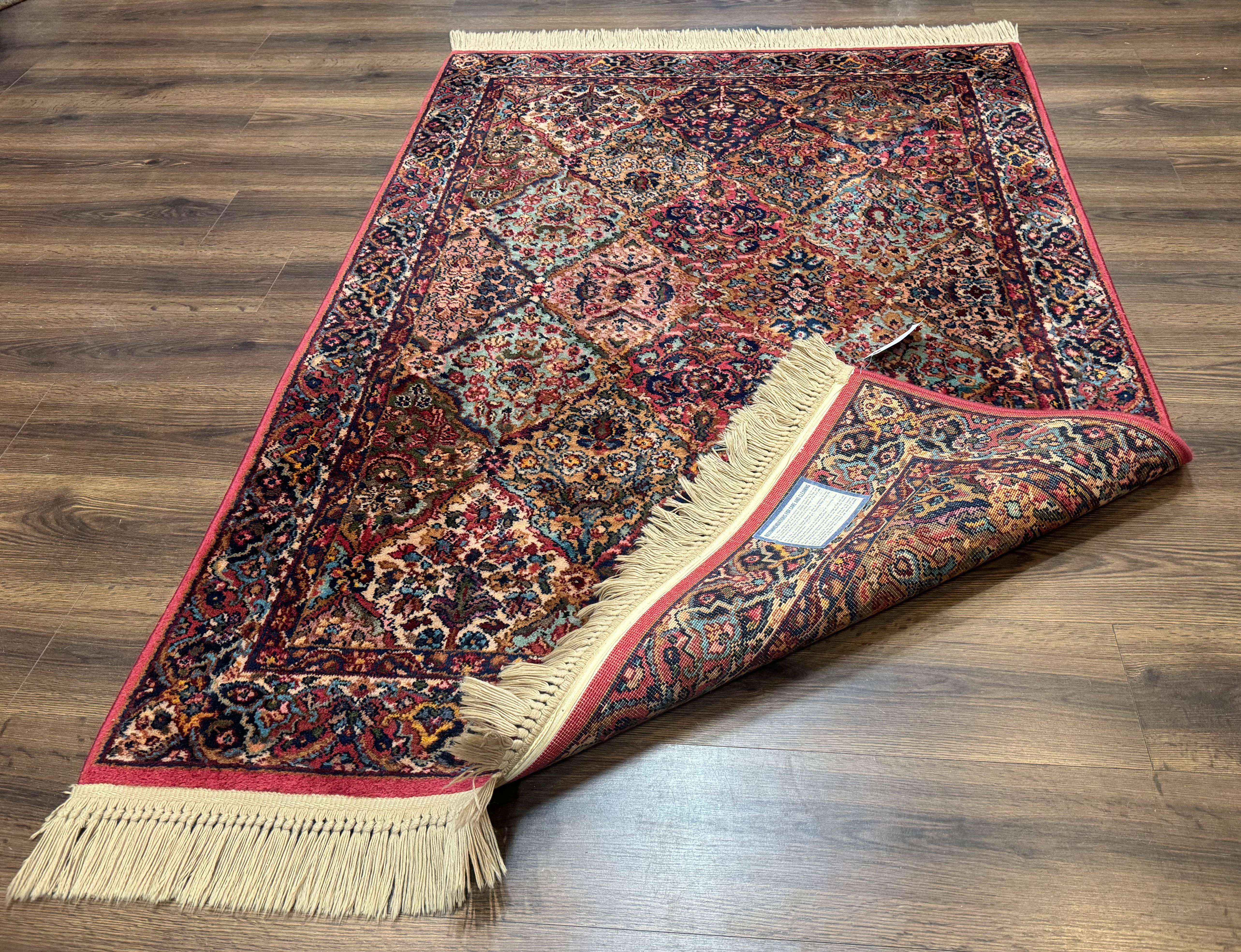 Karastan Rug 4x6 Multicolor Panel Kirman Rug #717, Wool Karastan Carpet, Original Collection 700 Series, Vintage, Rare Size - Jewel Rugs