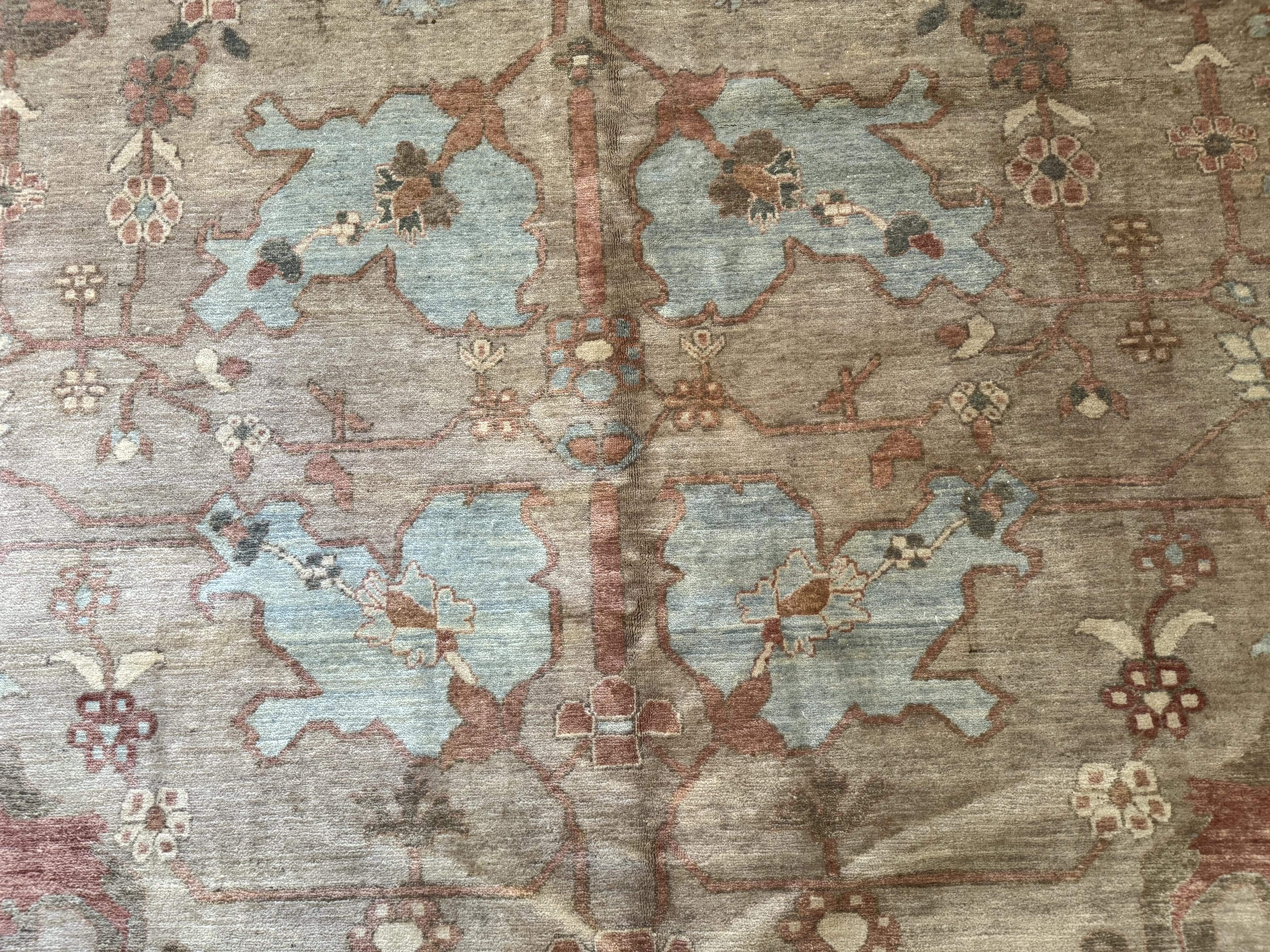 Turkish Oushak Rug 10x14, Rug for Modern Home, Soft Thick Pile, Muted Colors - Jewel Rugs