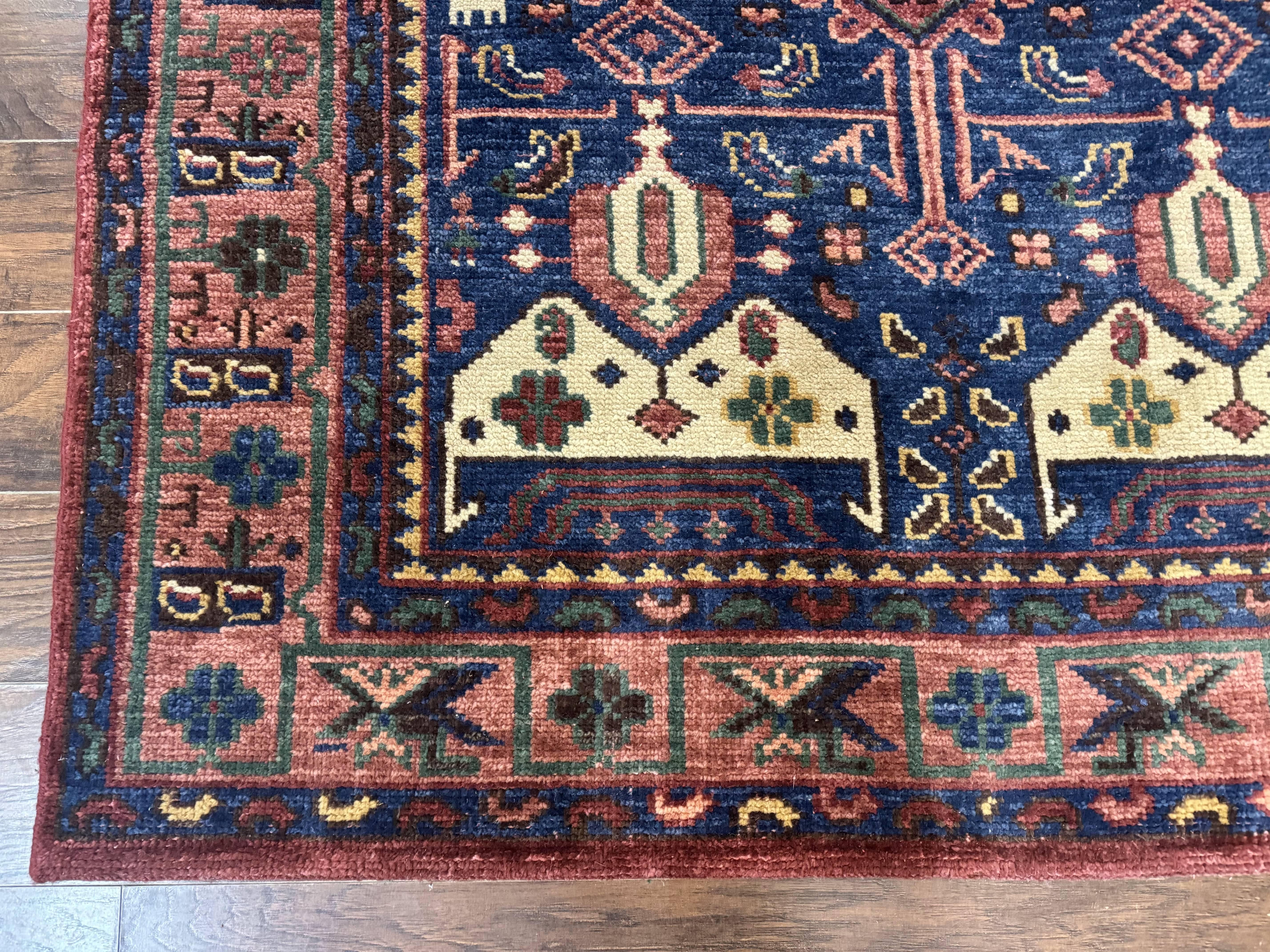 Persian Tribal Heriz Design Rug 6x9, Pottery Barn Rug, Hand Knotted Wool Vintage Rug - Jewel Rugs