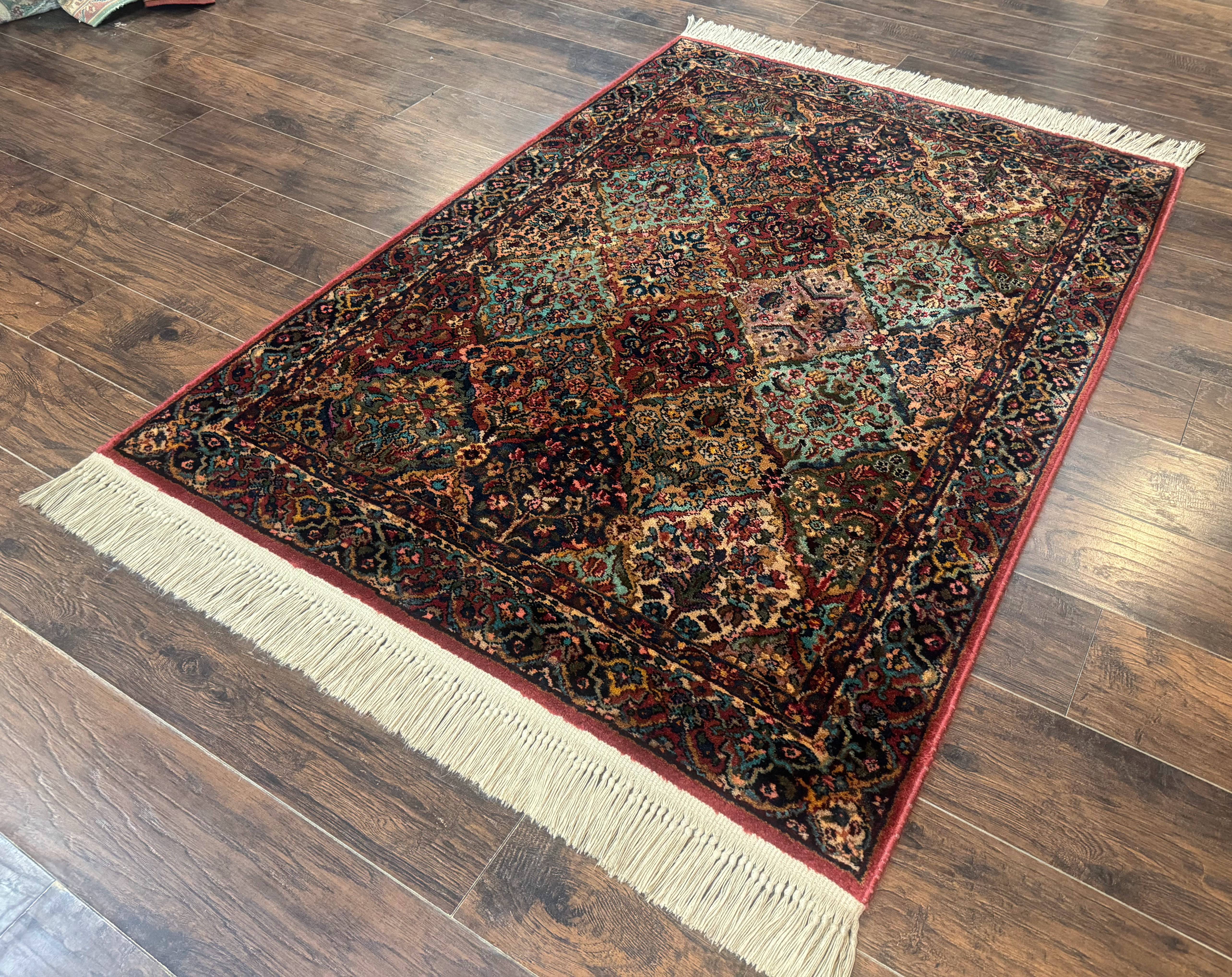 Karastan Rug 4x6, Multicolor Panel Kirman #717, Wool Original 700 Series Vintage - Jewel Rugs