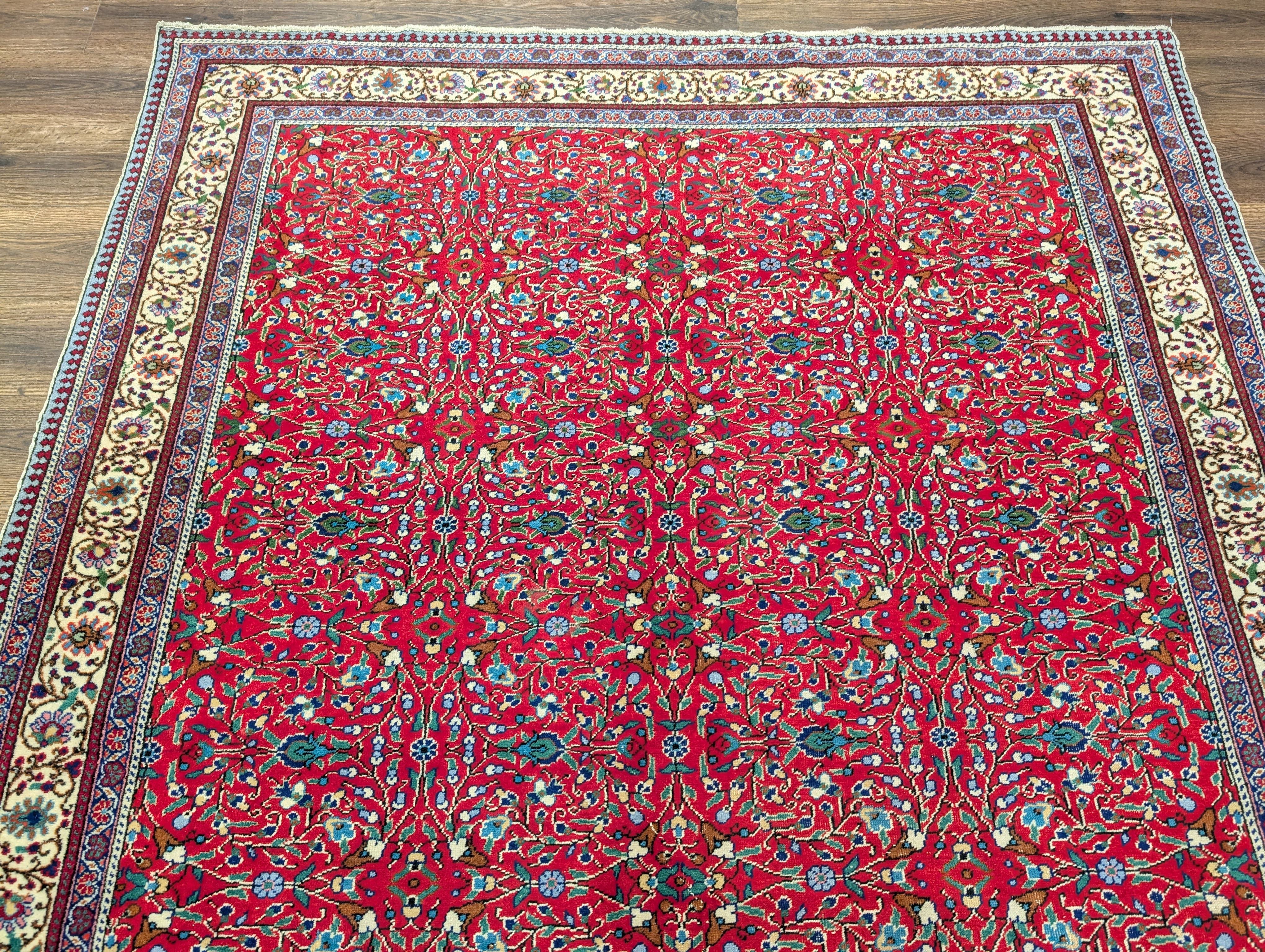 Turkish Sivas Rug 7x10 – Red Hand Knotted Wool Carpet - Jewel Rugs