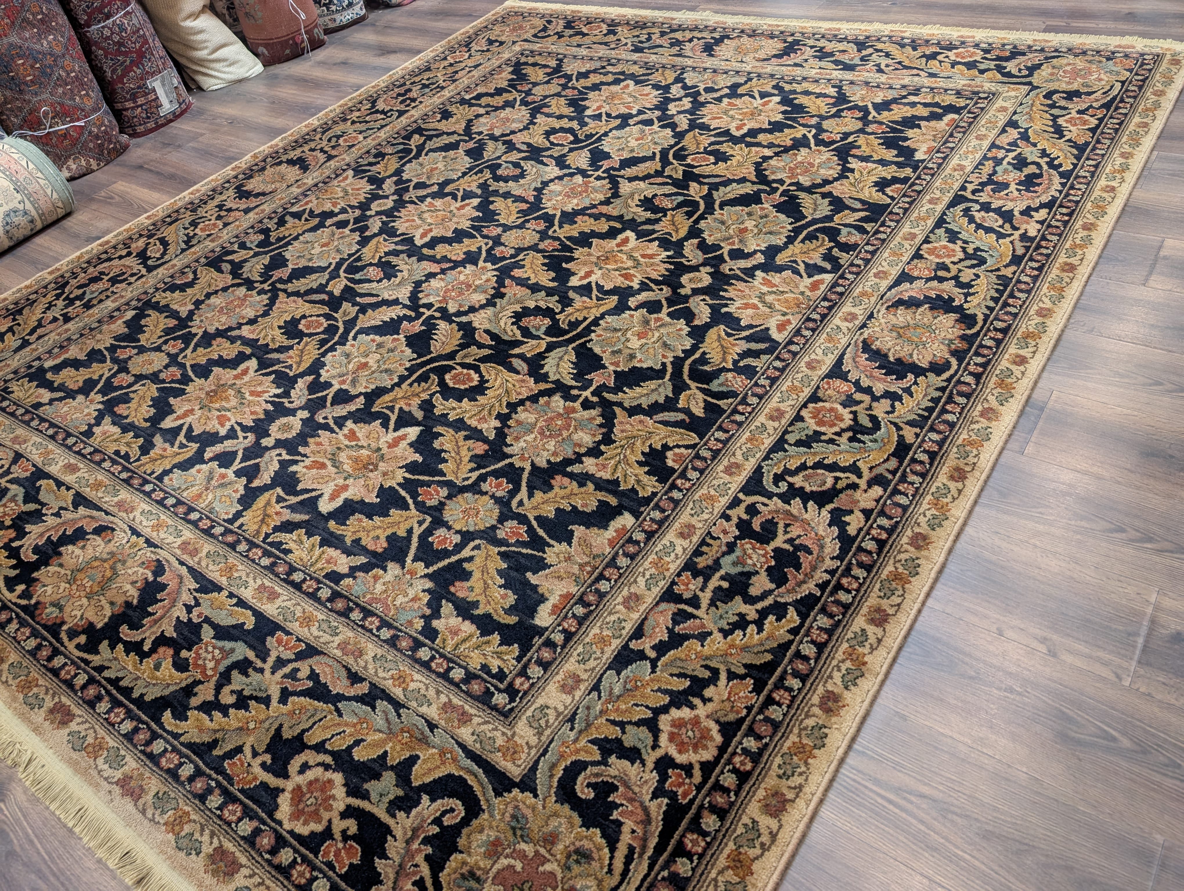 Karastan Rug 8.8 x 10 Antique Legends Agra Black Wool Carpet - Jewel Rugs