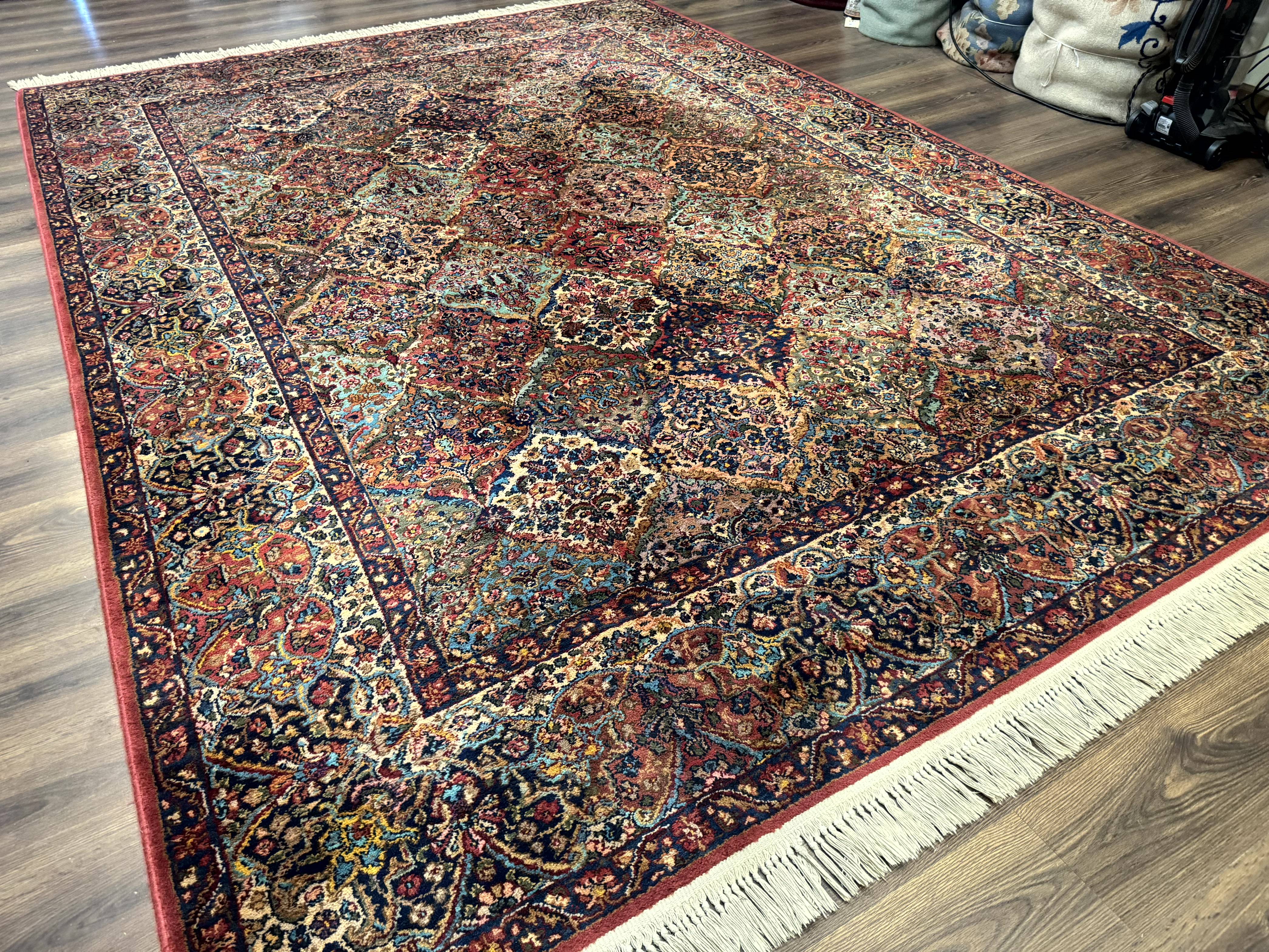 8.8 x 12 Karastan Multicolor Kirman Rug #717 - Vintage Wool Carpet - Jewel Rugs