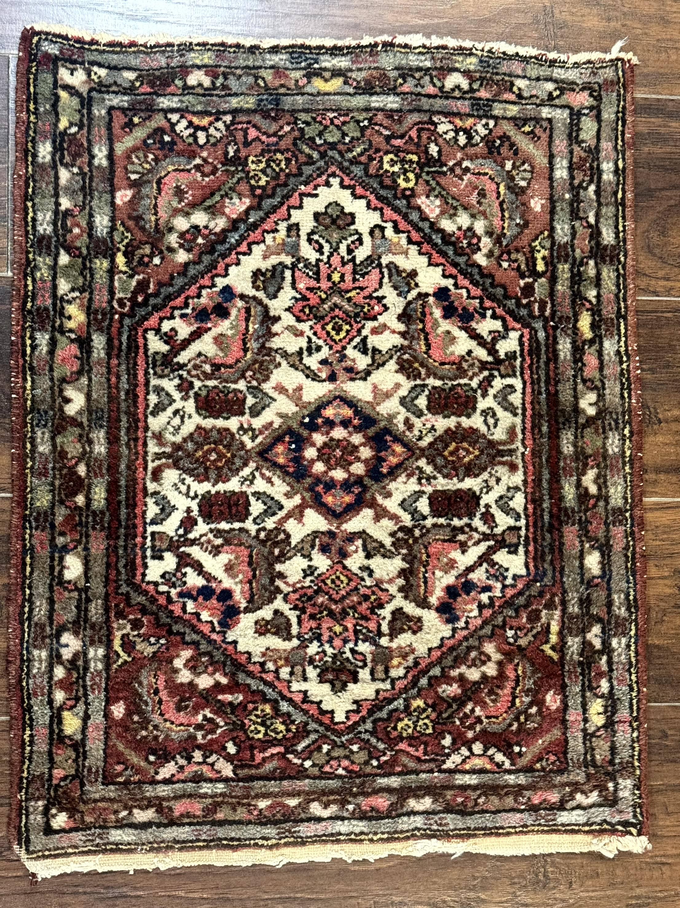 Small Persian Rug 2 x 2.5, Antique Tribal Rug, 1920s Persian Carpet, Wool Handmade - Jewel Rugs