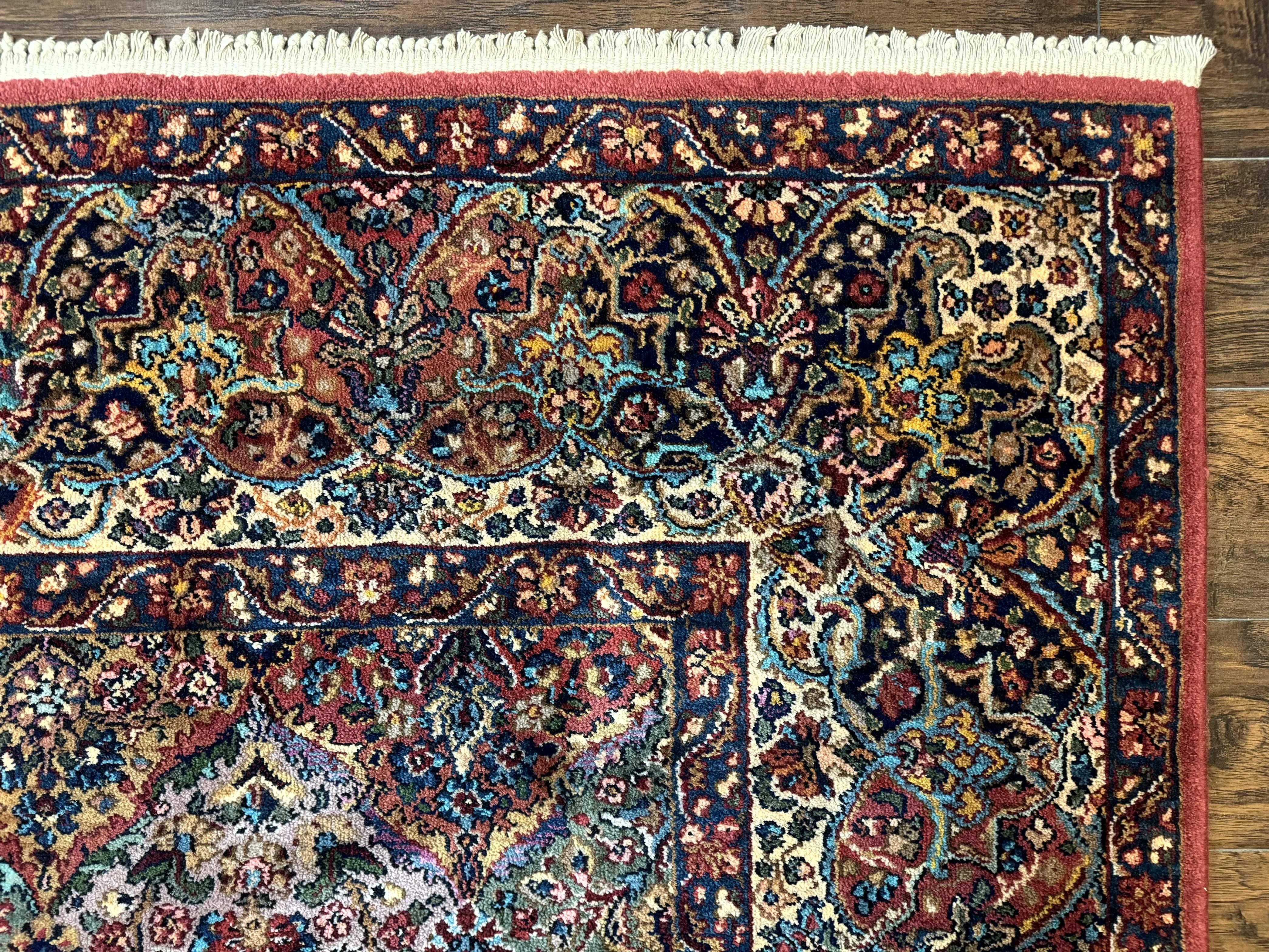 Karastan Rug Multicolor Panel Kirman #717, 8.8 x 12 Karastan Carpet, Vintage Multipanel Kirman, Original 700 Series, Wool, Vintage - Jewel Rugs