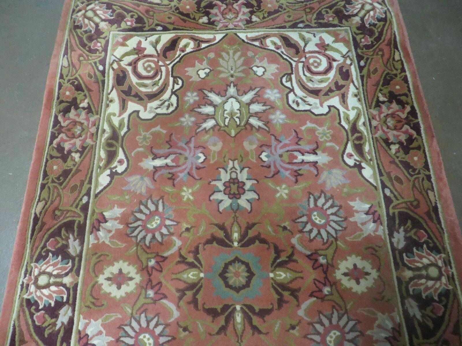 Chinese Wool Rug 3x5 Vintage Handmade Oriental Carpet Floral Medallion - Jewel Rugs