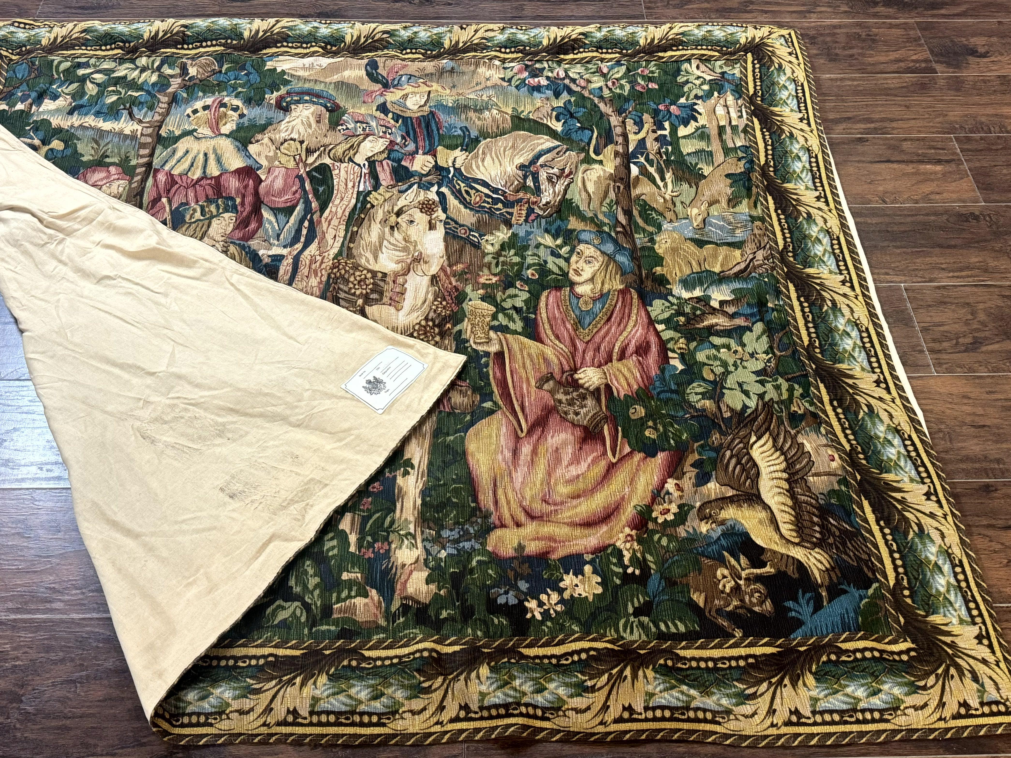 Vintage European Tapestry 5.5 x 8, The Royal Hunt - Jewel Rugs