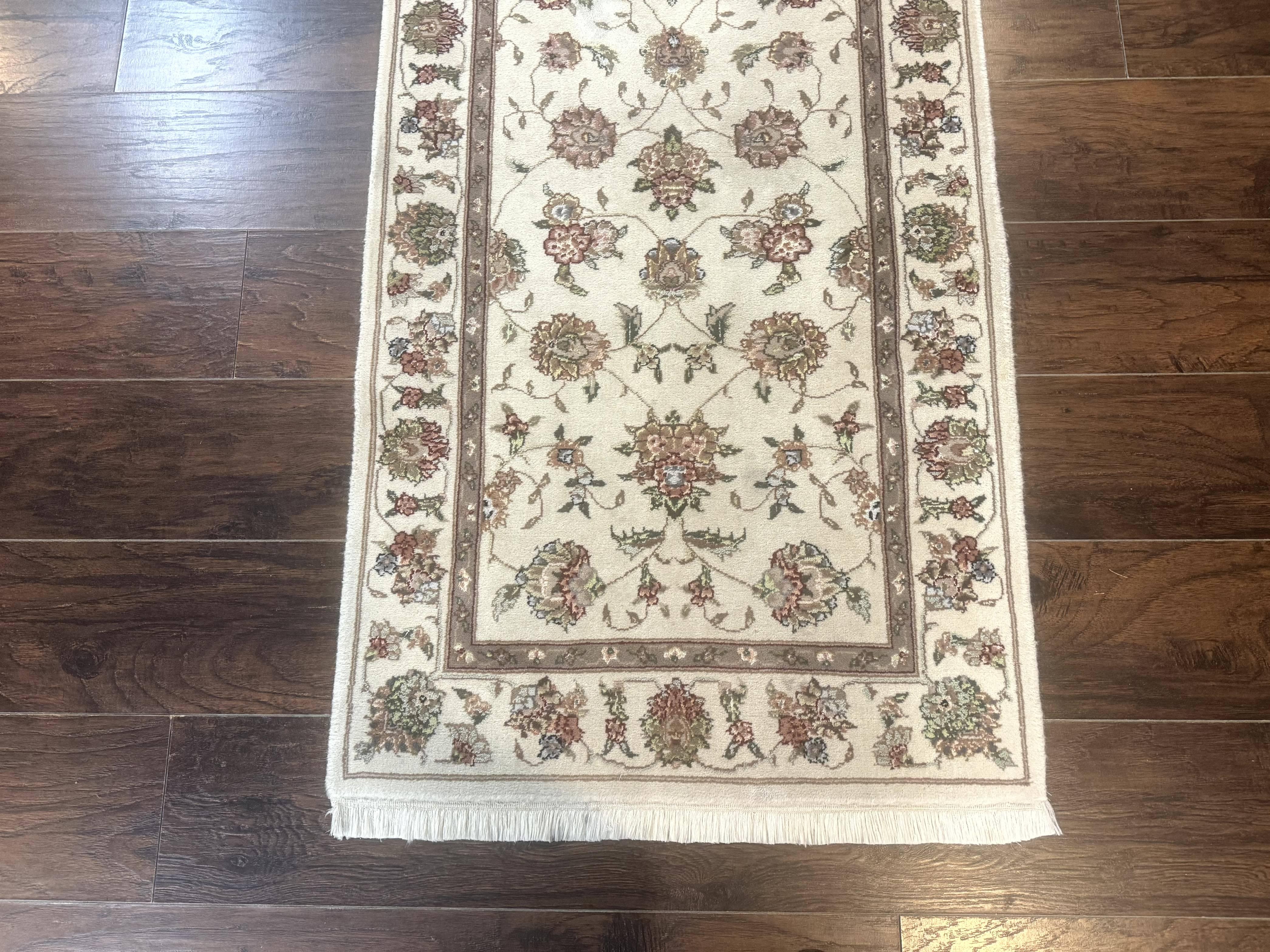 Pak Persian Runner Rug 2.6 x 8ft, Oriental Carpet for Hallway or Kitchen, Handmade, Wool and Silk Highlights - Jewel Rugs