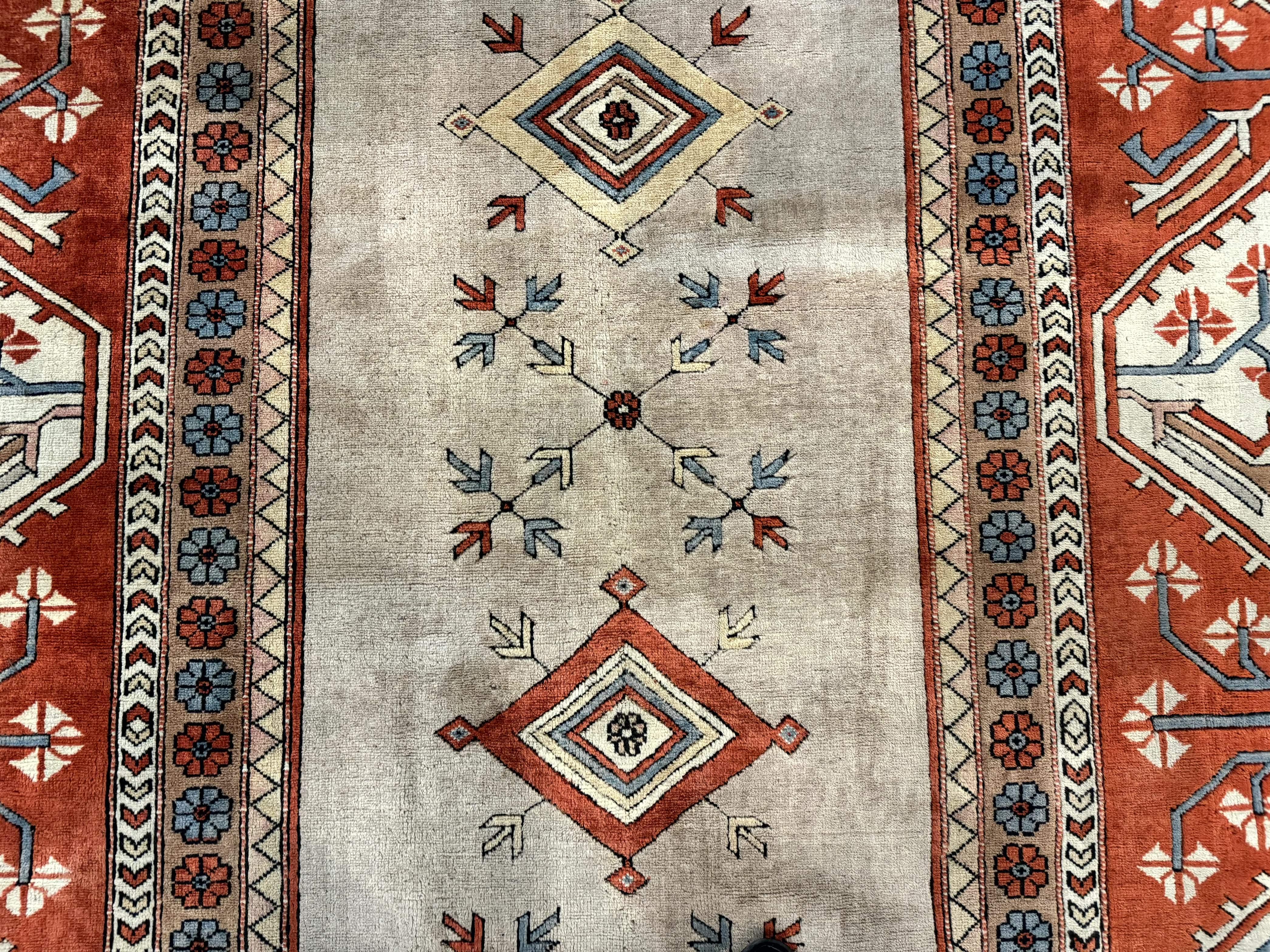 Large Turkish Milas Rug 10x13, Gray, Vintage, Wool on Wool - Jewel Rugs