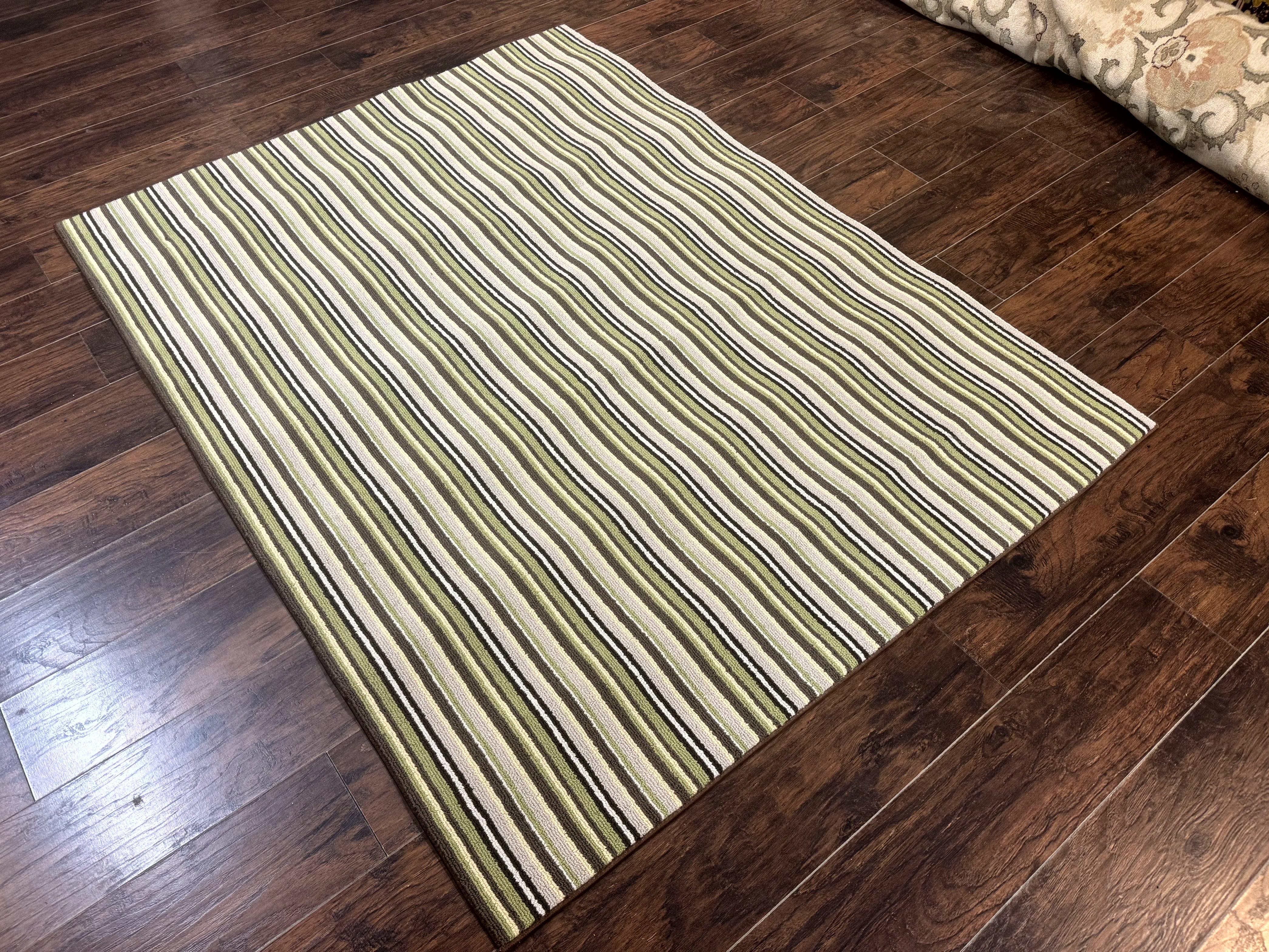 Stark Power Loomed Striped Rug 5x6, Multicolor Vintage Stark Carpet - Jewel Rugs