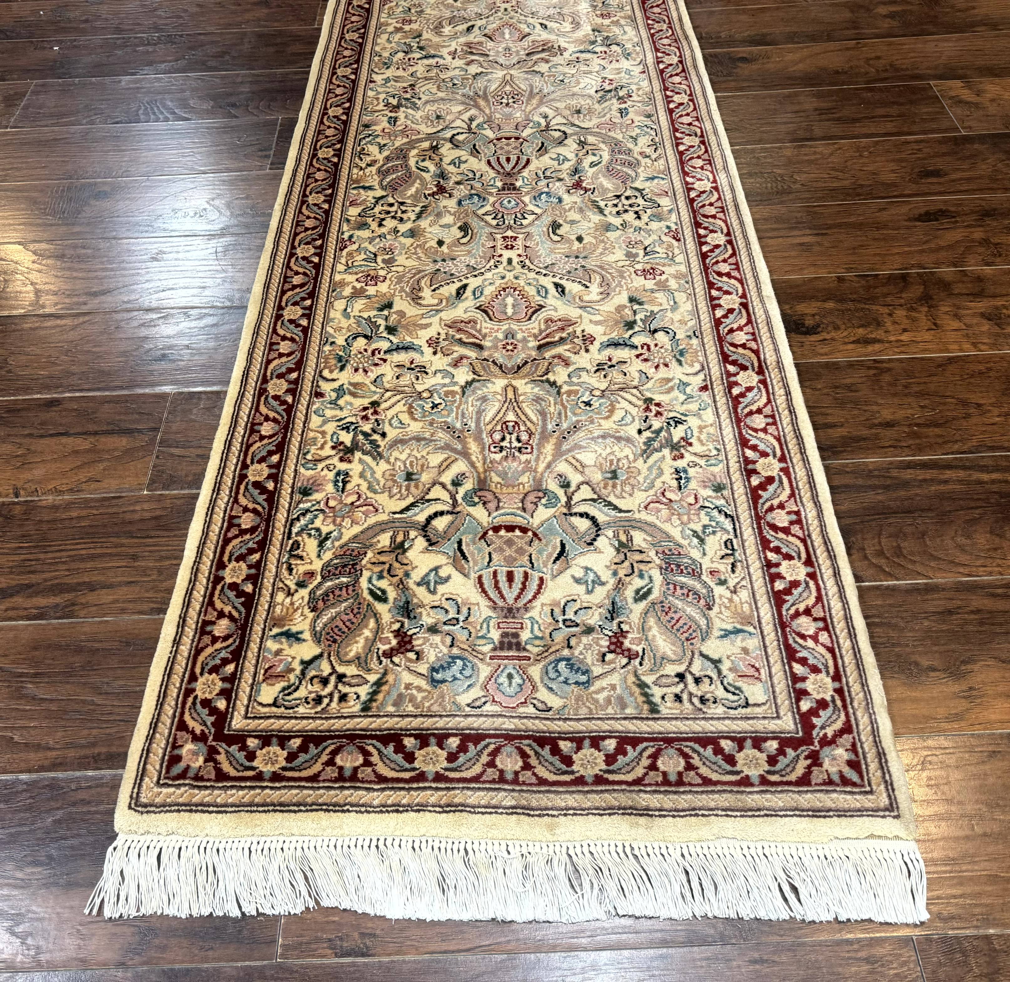 Pakistani Runner Rug 2.8 x 14, Pak Persian Hallway Rug, Cream Color - Jewel Rugs